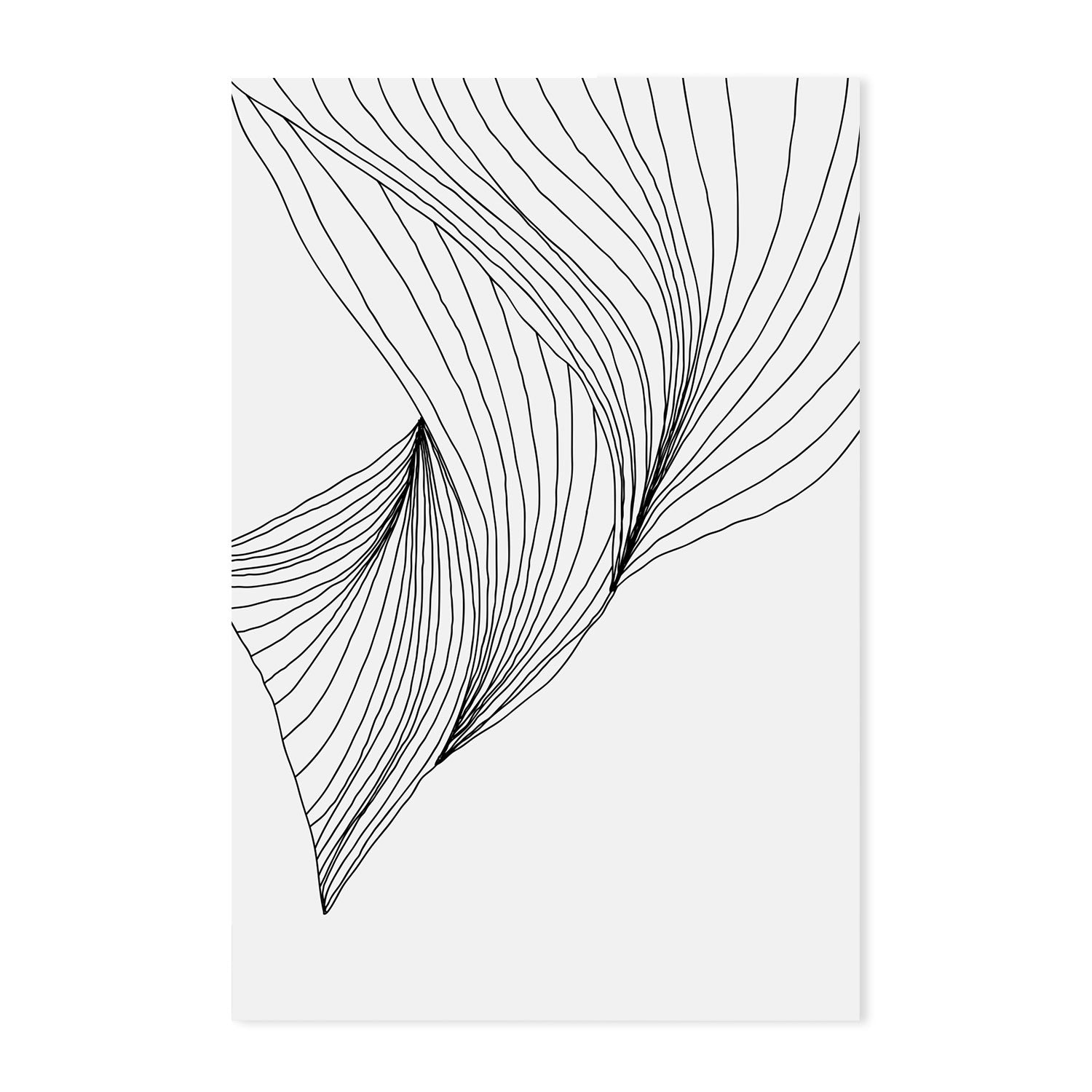 Black Lines, Style B |Wall Art Print Framed Canvas Poster – Gioia Wall Art