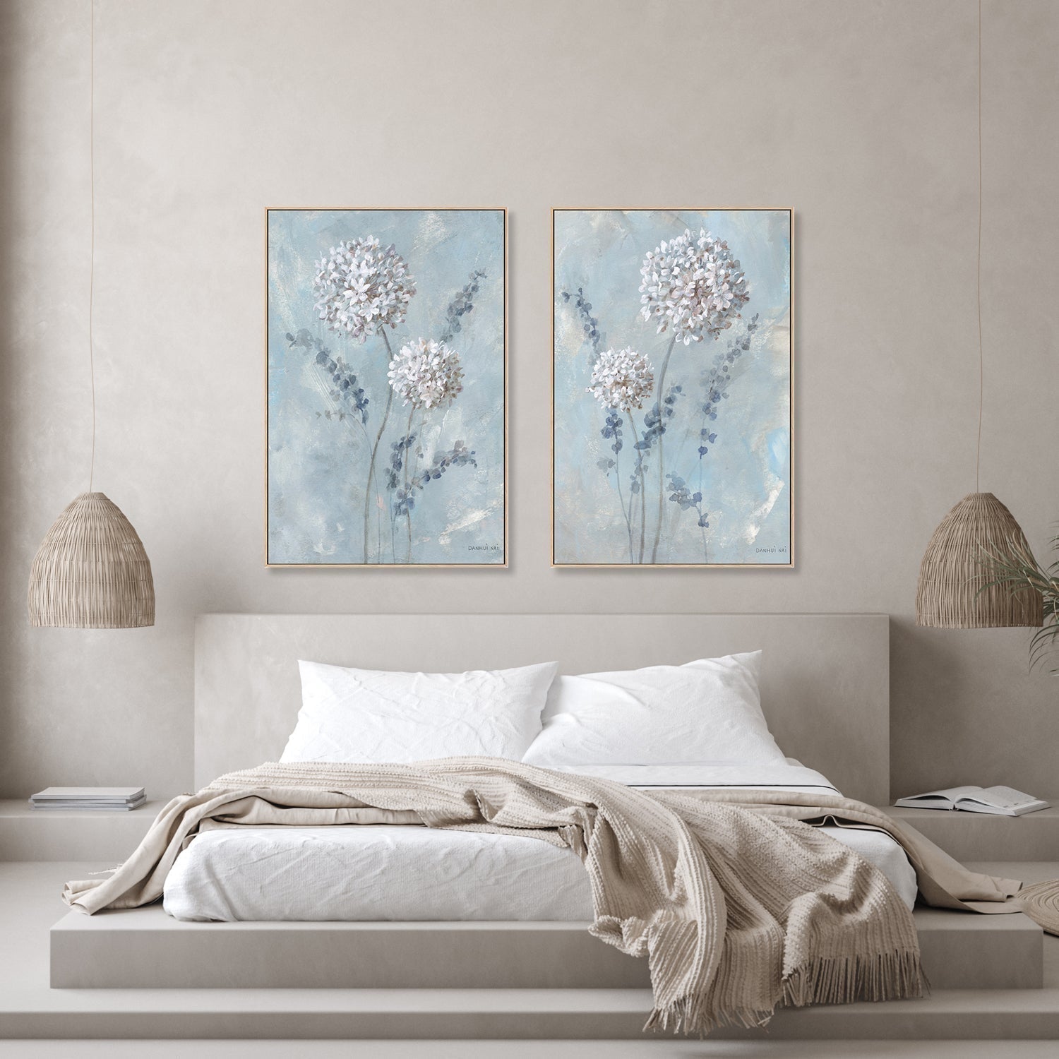 Pastel and Light Blue Wall Art