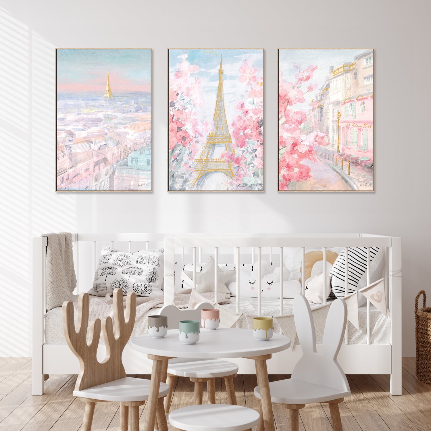 Pastel Paris, Set of 3 , By Danhui Nai