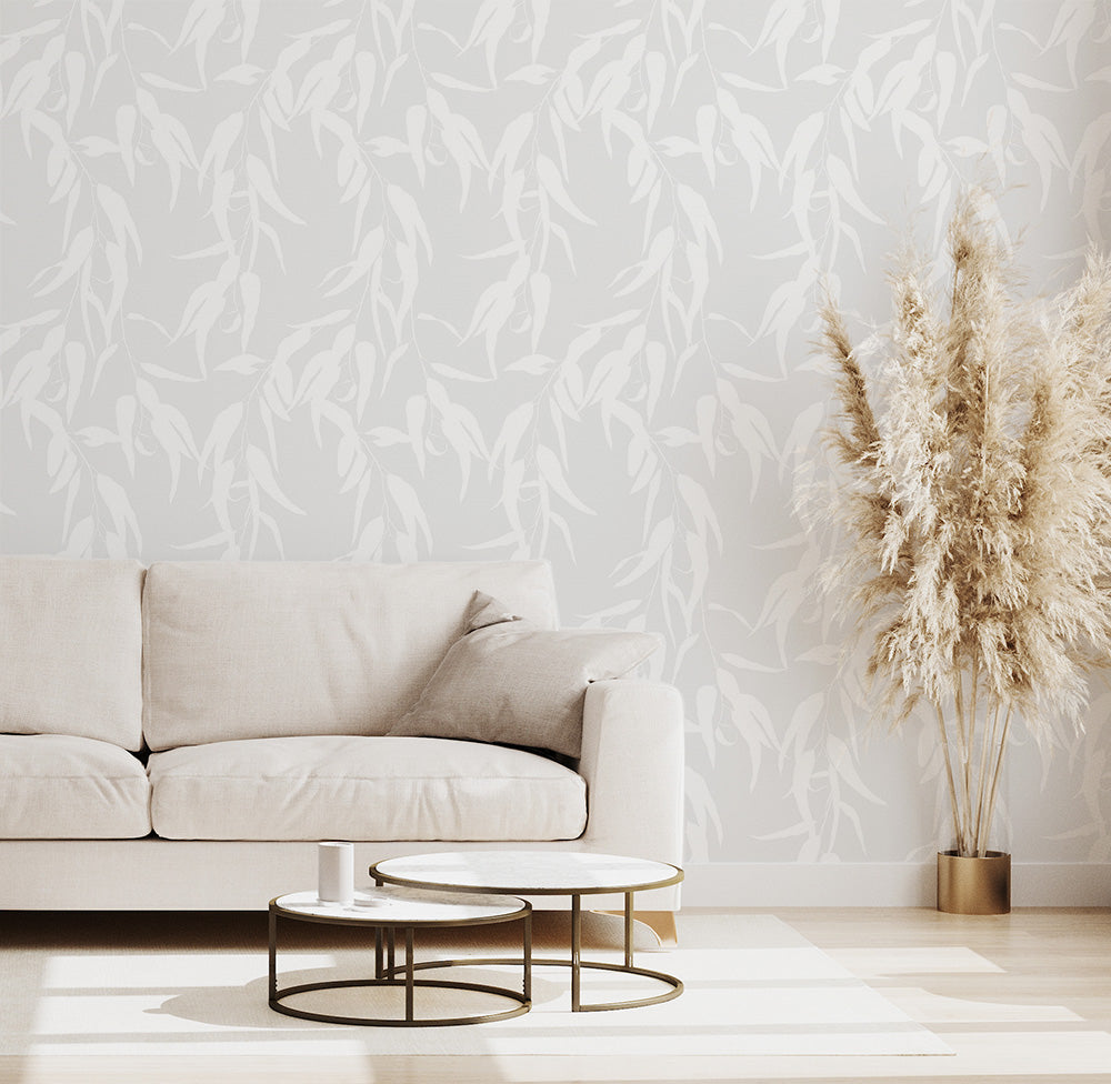 Blue Gum Leaves, Style B Wallpaper