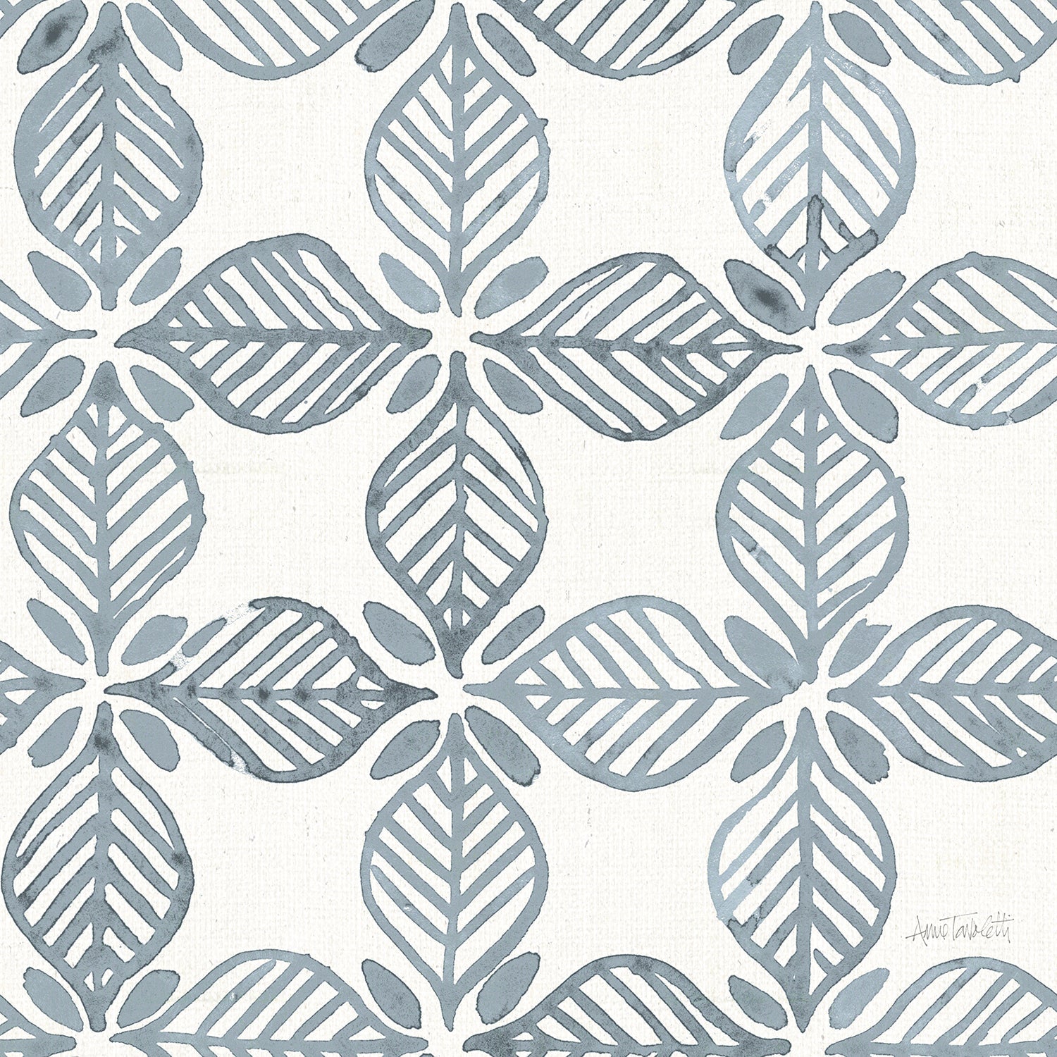 Fresh Farmhouse Pattern Blue, Wallpaper