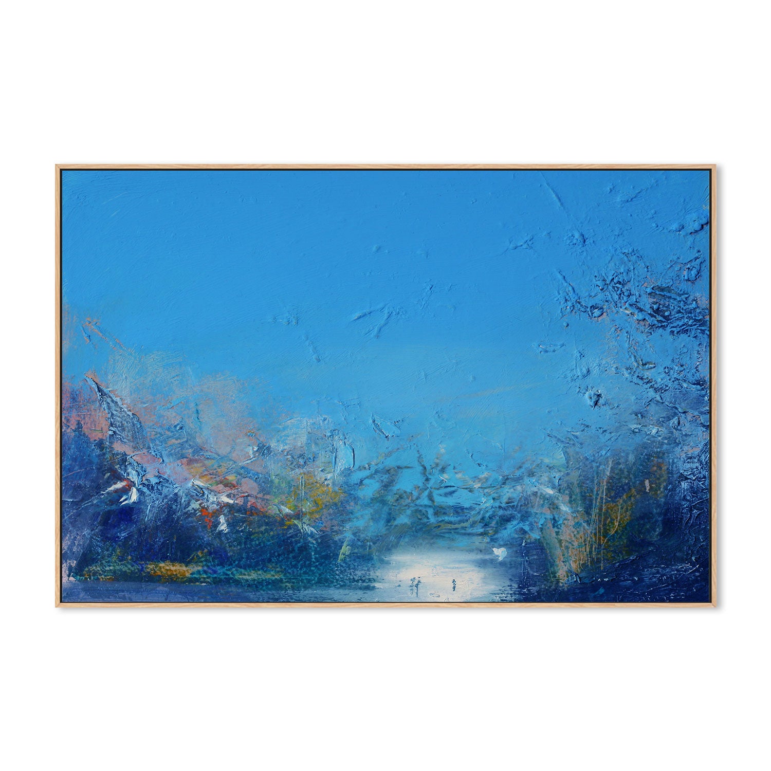 Cerulean Sky , Hand-Painted Canvas