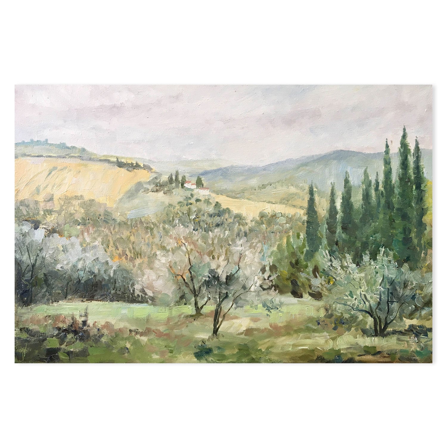 Canvas Painting, English Countryside, Style A , Hand-Painted Canvas ...