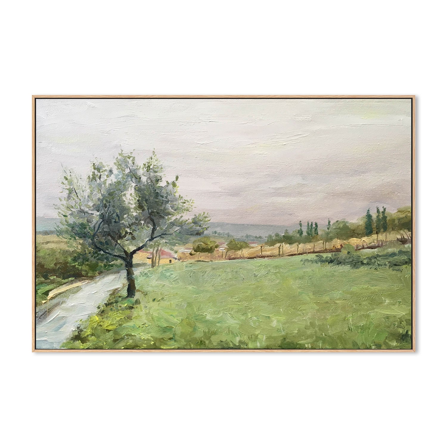 English Countryside, Style B , Hand-Painted Canvas