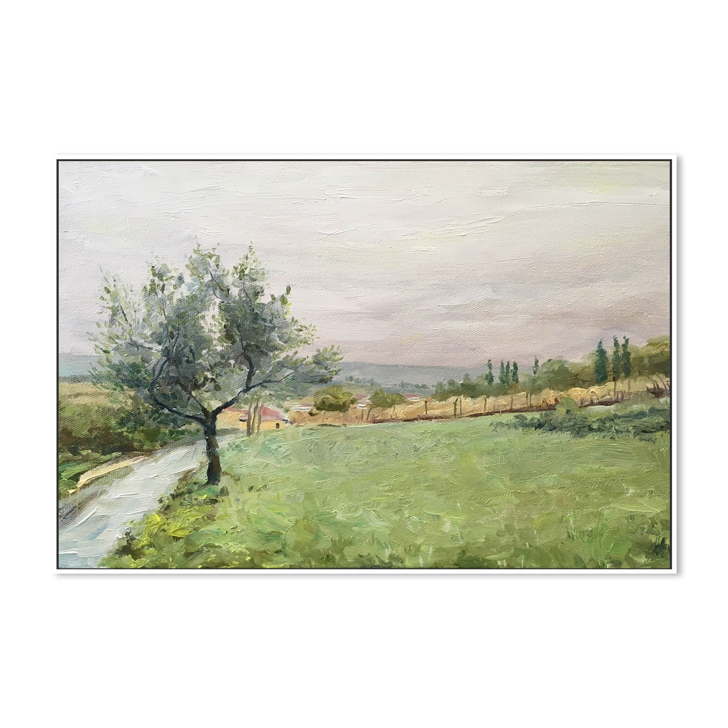 English Countryside, Style B , Hand-Painted Canvas