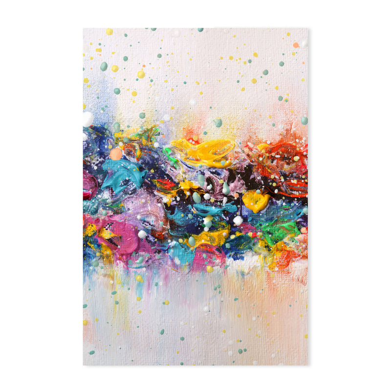 Canvas Painting, Colour Riot , Hand-Painted Canvas, Framed