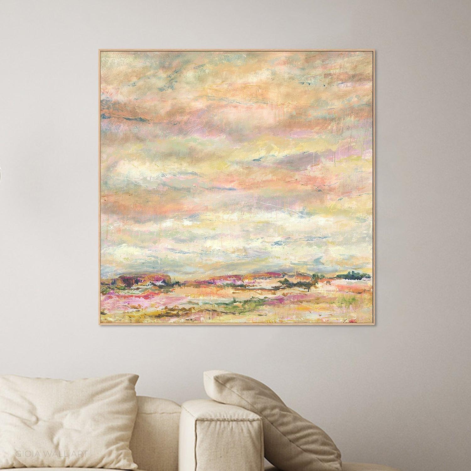 A Big Country Under Sky Acrylic On Canvas 90 X Cm By Karen Cavania Original Artwork