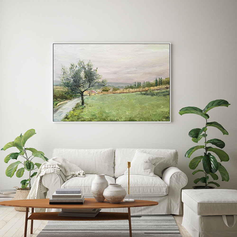 English Countryside, Style B , Hand-Painted Canvas