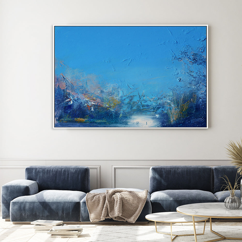 Cerulean Sky , Hand-Painted Canvas