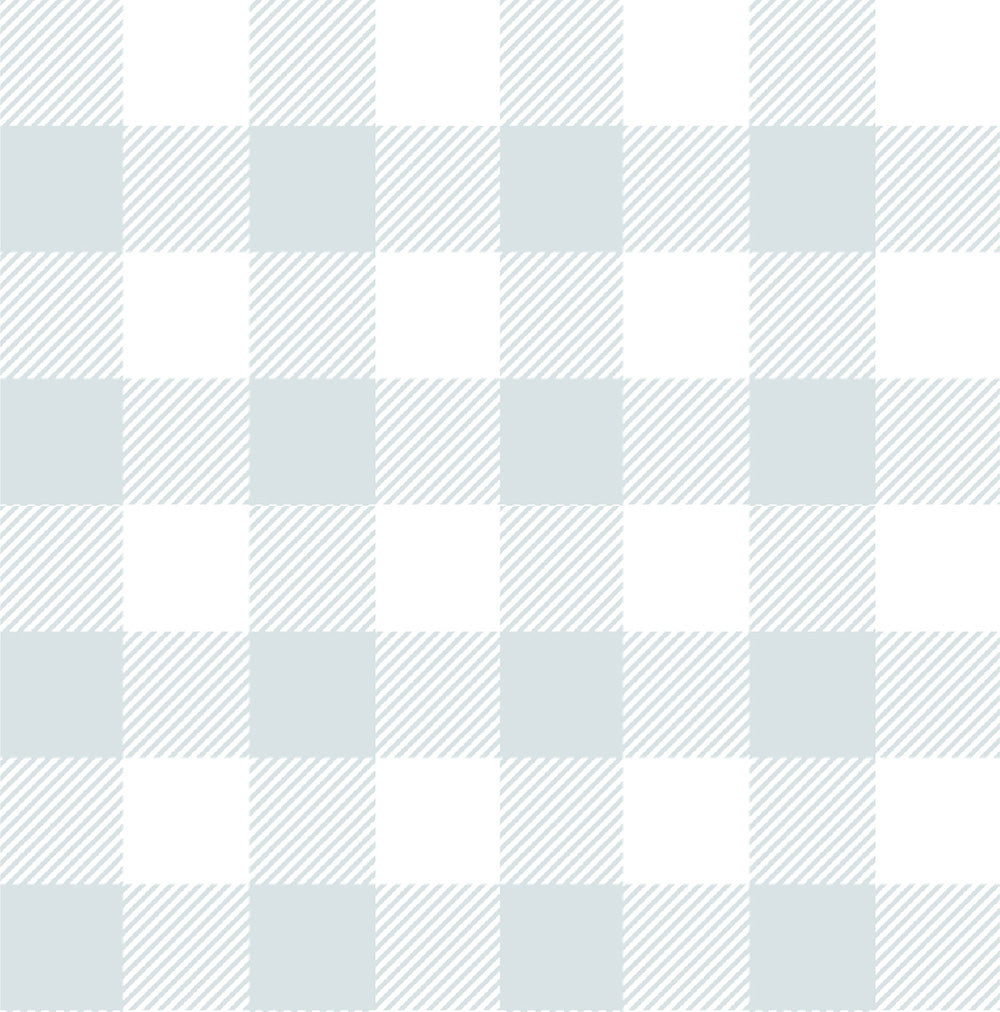 Light Blue Gingham Wallpaper