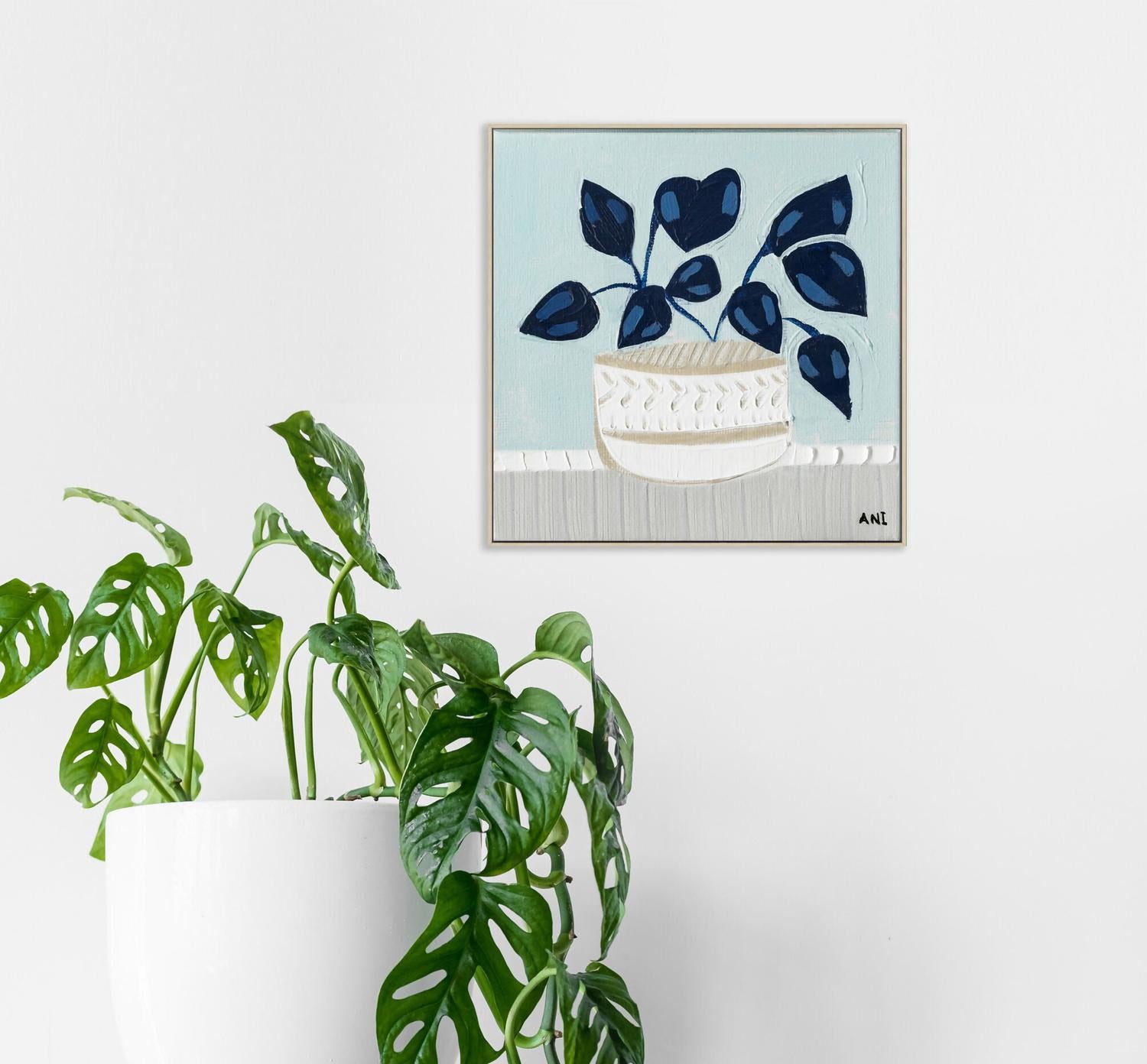 Blue Monstera Interior 2