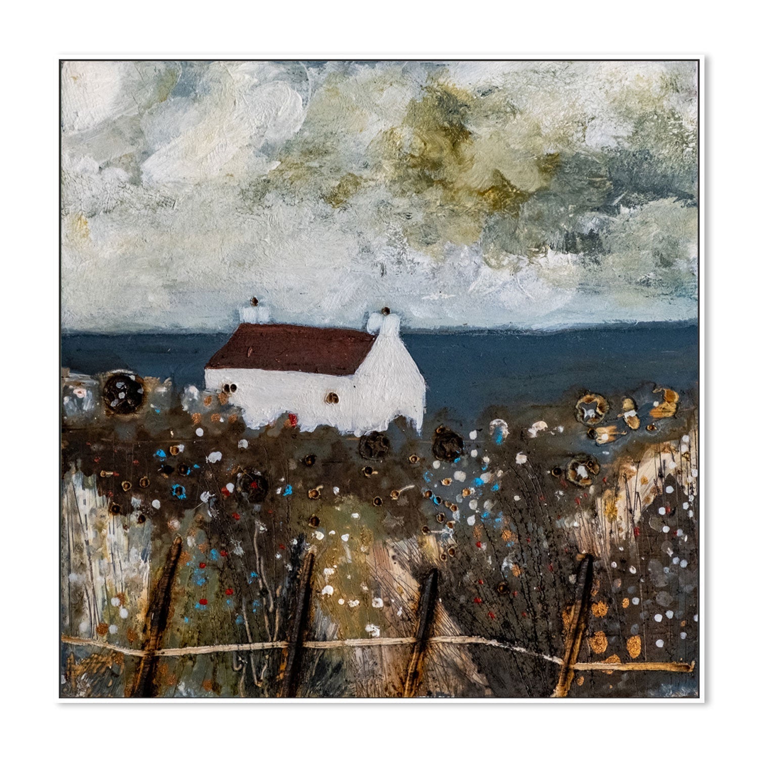 wall-art-print-canvas-poster-framed-A Coastal Meadow Garden , By Louise O'Hara-GIOIA-WALL-ART