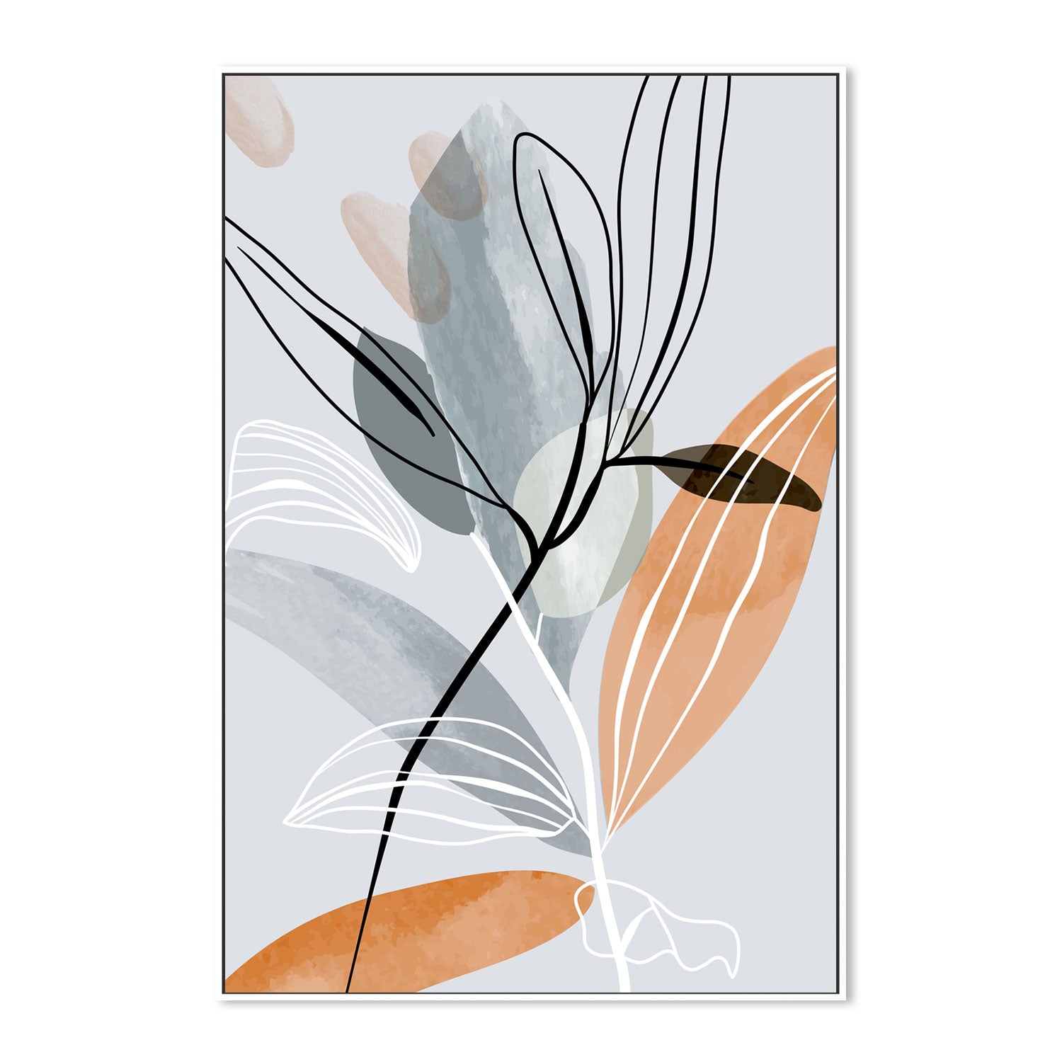 wall-art-print-canvas-poster-framed-Abstract Autumn Leaves, Style C-GIOIA-WALL-ART