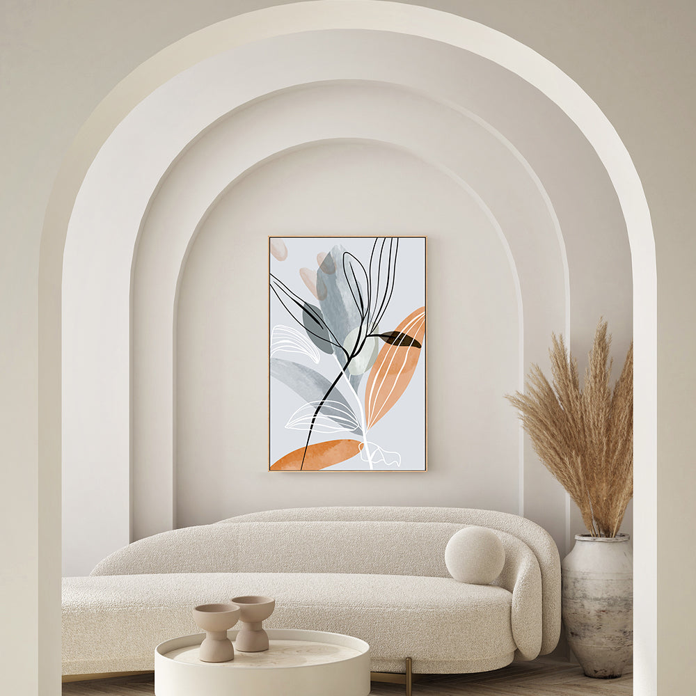 wall-art-print-canvas-poster-framed-Abstract Autumn Leaves, Style C-GIOIA-WALL-ART