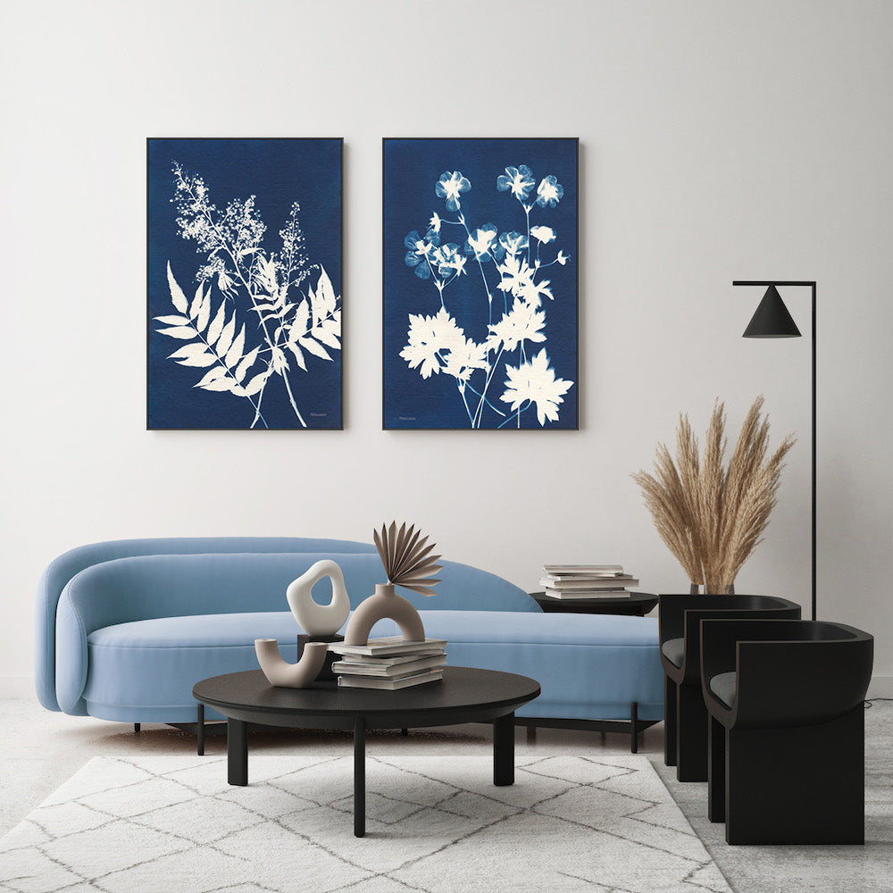 wall-art-print-canvas-poster-framed-Alpine Flowers, Style C & E, Set Of 2 , By Kathy Ferguson-GIOIA-WALL-ART