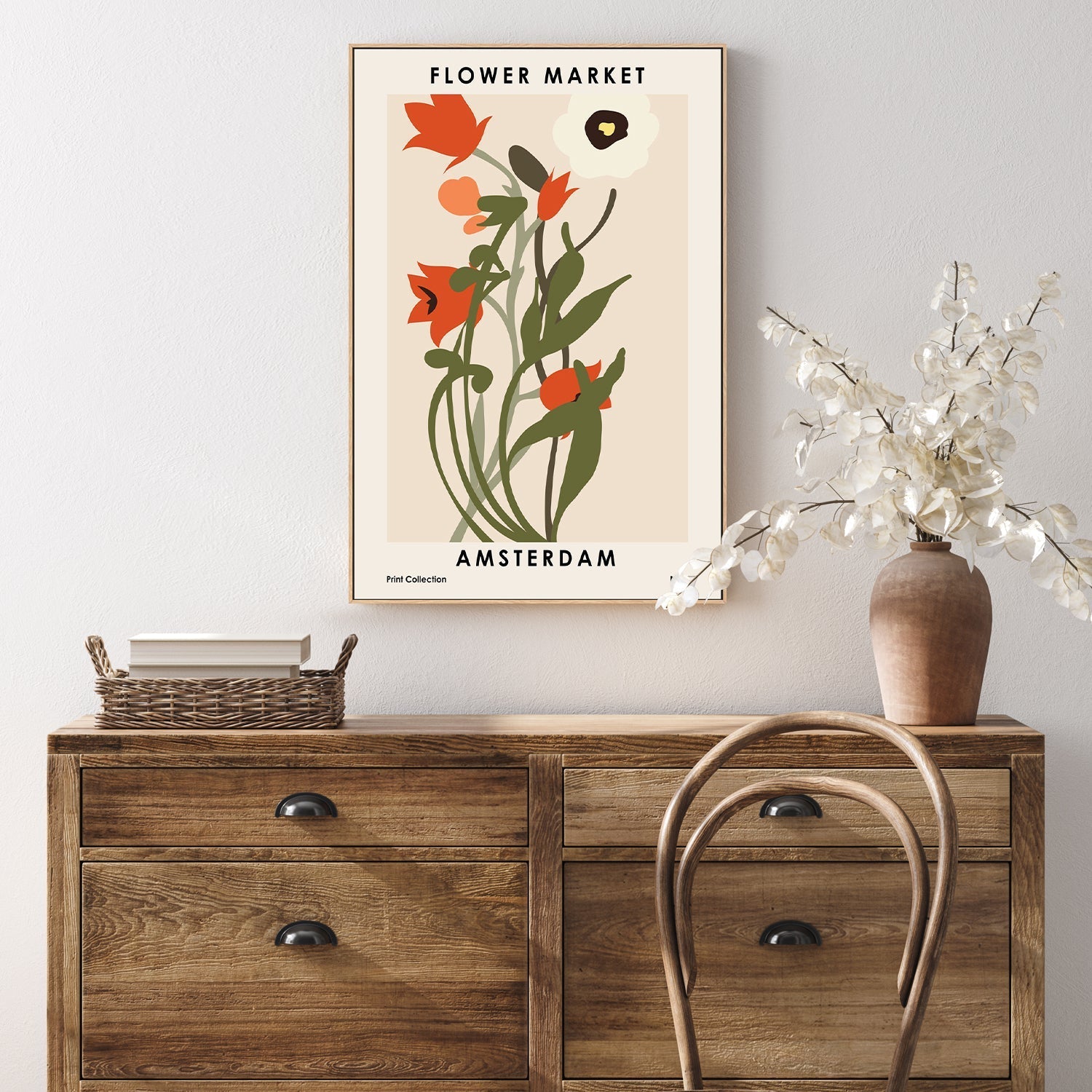 wall-art-print-canvas-poster-framed-Amsterdam Flower Market-GIOIA-WALL-ART