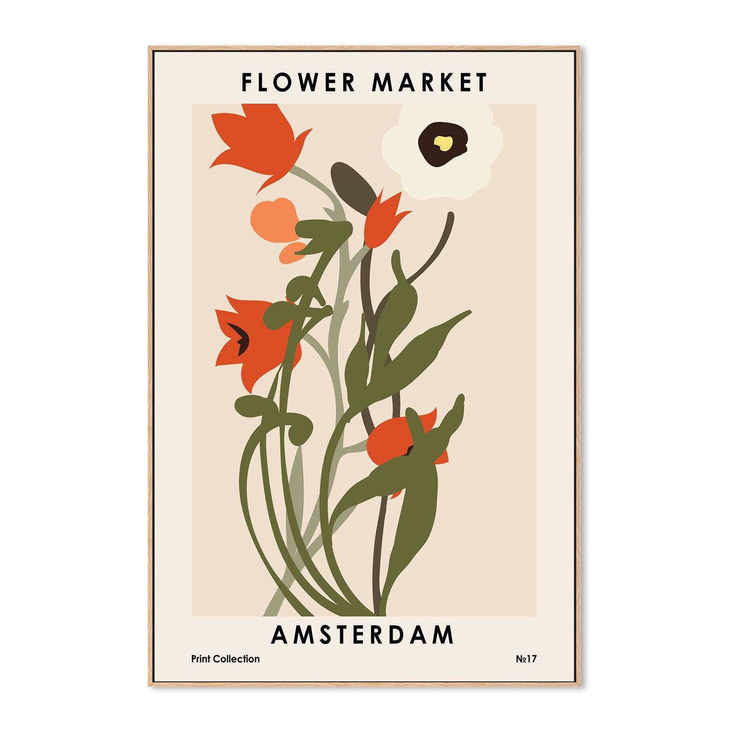 wall-art-print-canvas-poster-framed-Amsterdam Flower Market-GIOIA-WALL-ART