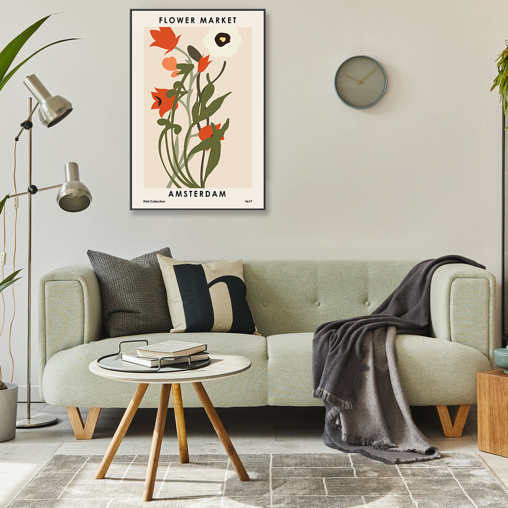 wall-art-print-canvas-poster-framed-Amsterdam Flower Market-GIOIA-WALL-ART