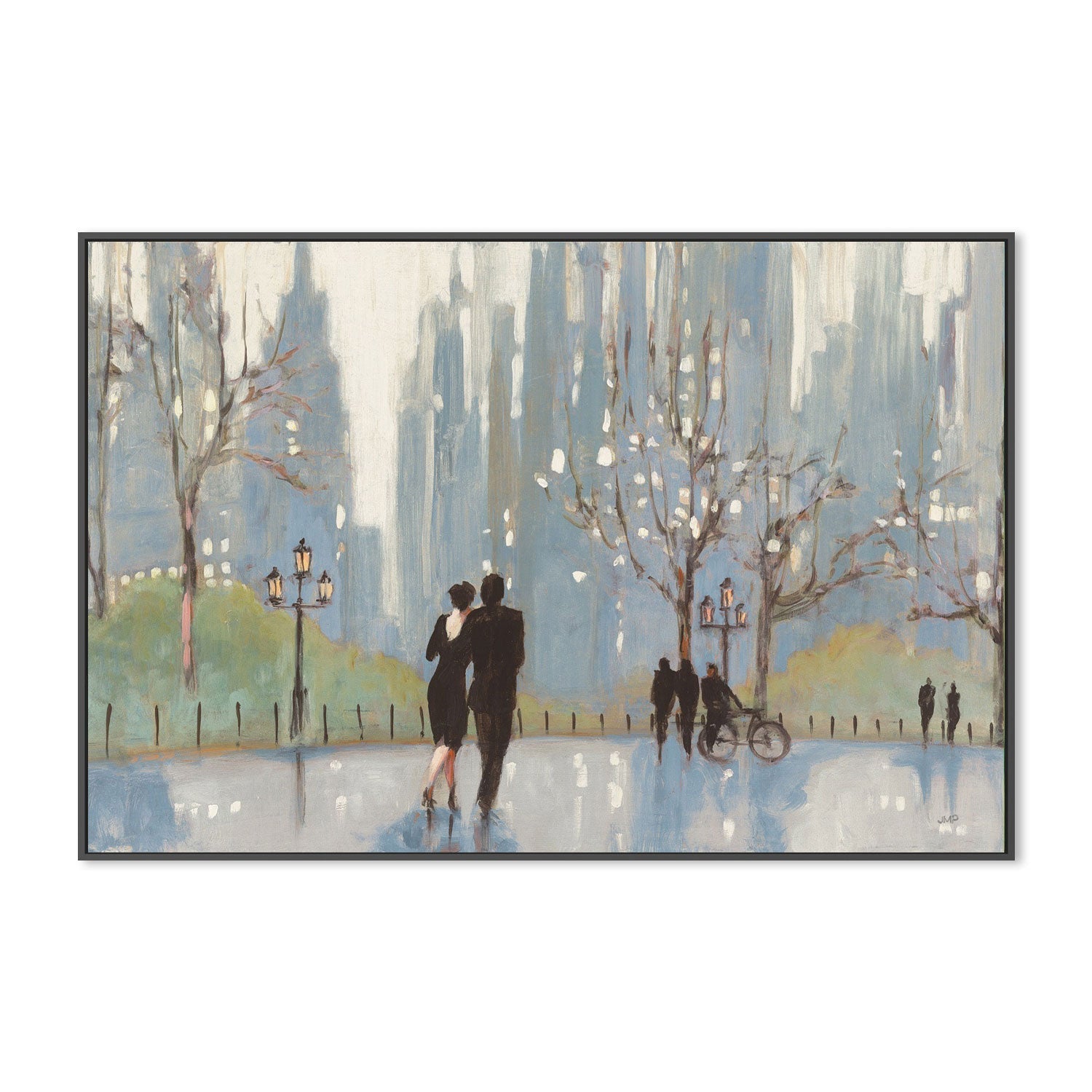 wall-art-print-canvas-poster-framed-An Evening Out Blue-by-Julia Purinton-Gioia Wall Art