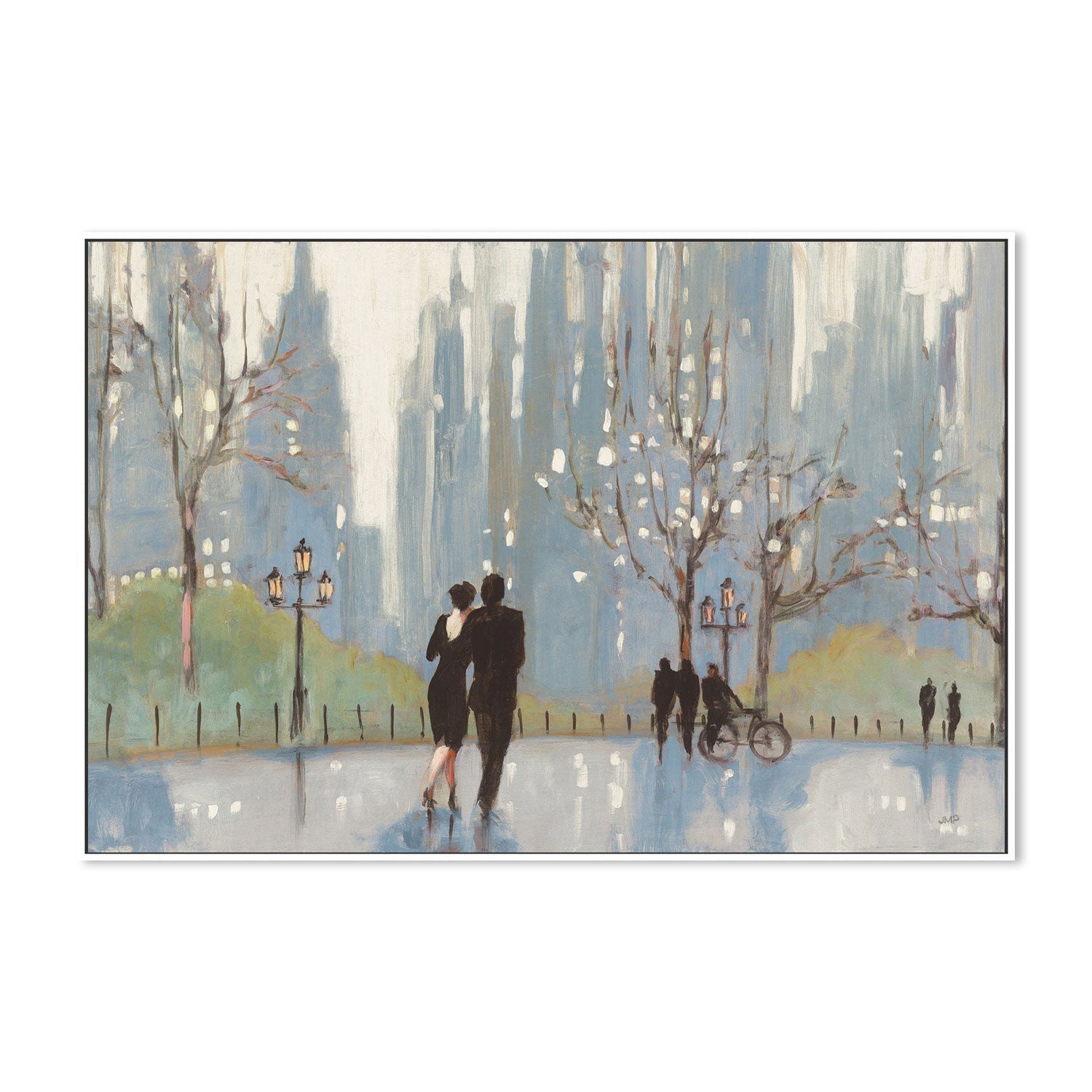 wall-art-print-canvas-poster-framed-An Evening Out Blue-by-Julia Purinton-Gioia Wall Art