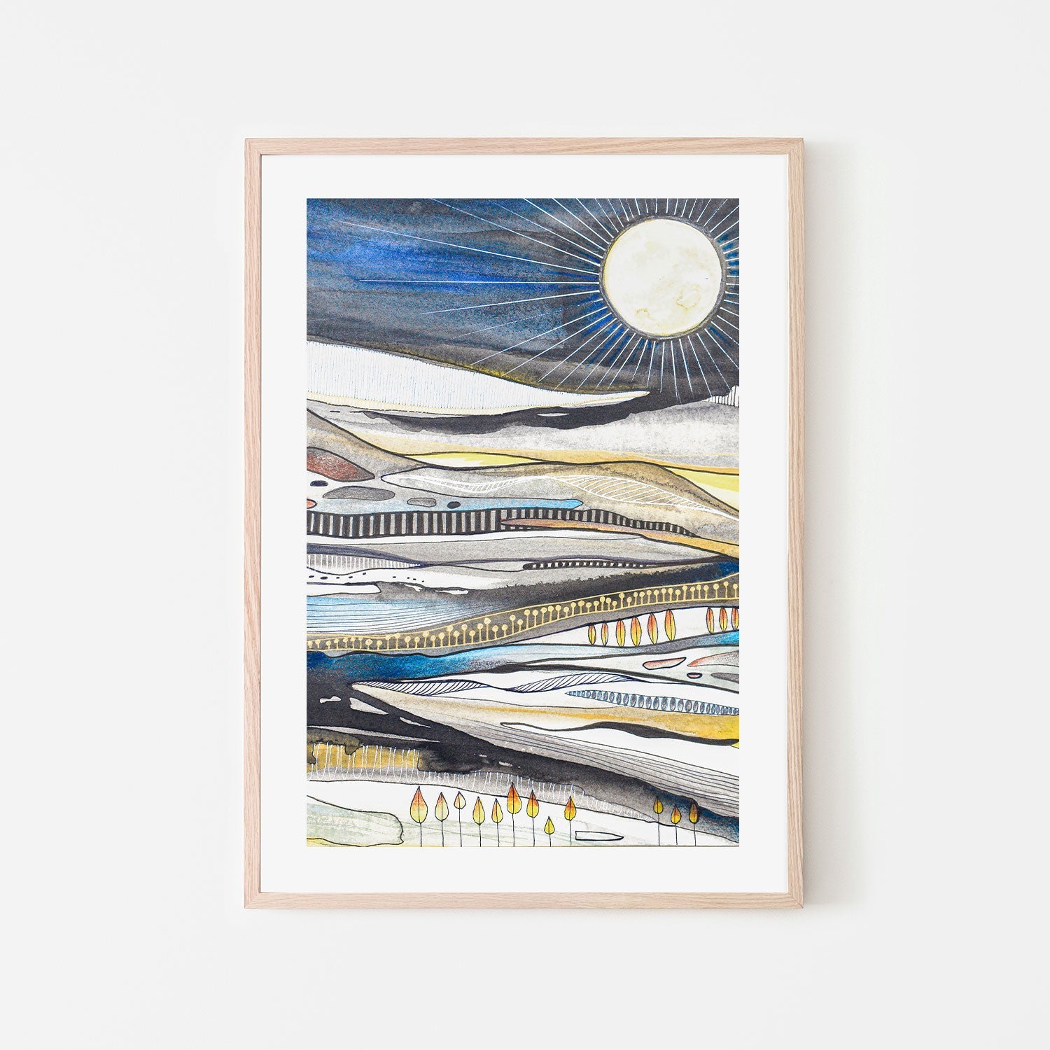 wall-art-print-canvas-poster-framed-Antarctic Moon , By Sarah Carlton Art-GIOIA-WALL-ART