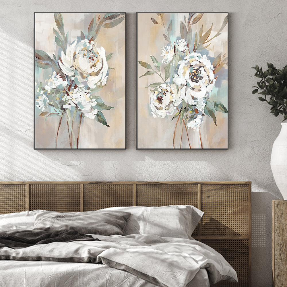 wall-art-print-canvas-poster-framed-Antique Rose, Style C & D, Set of 2 , By Nina Blue-2