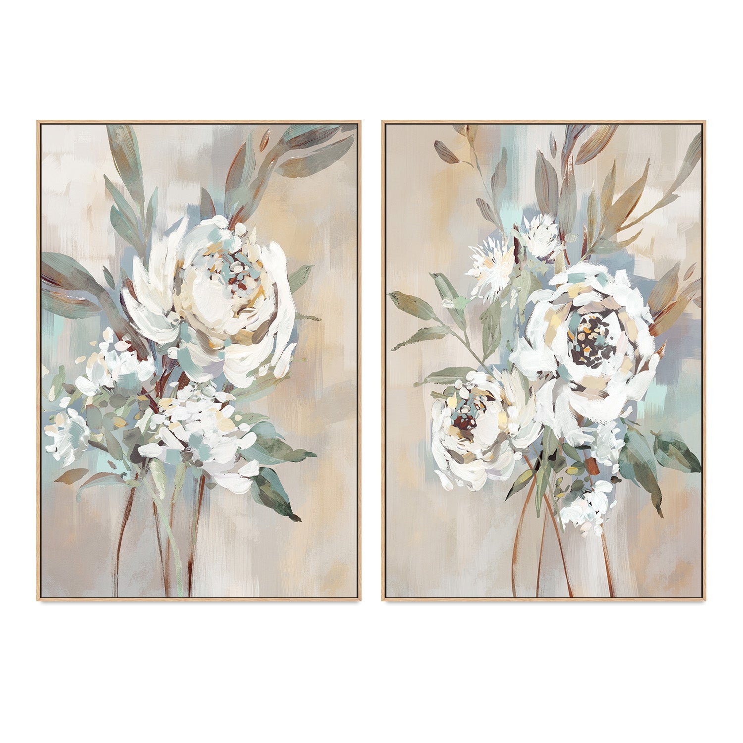 wall-art-print-canvas-poster-framed-Antique Rose, Style C & D, Set of 2 , By Nina Blue-4