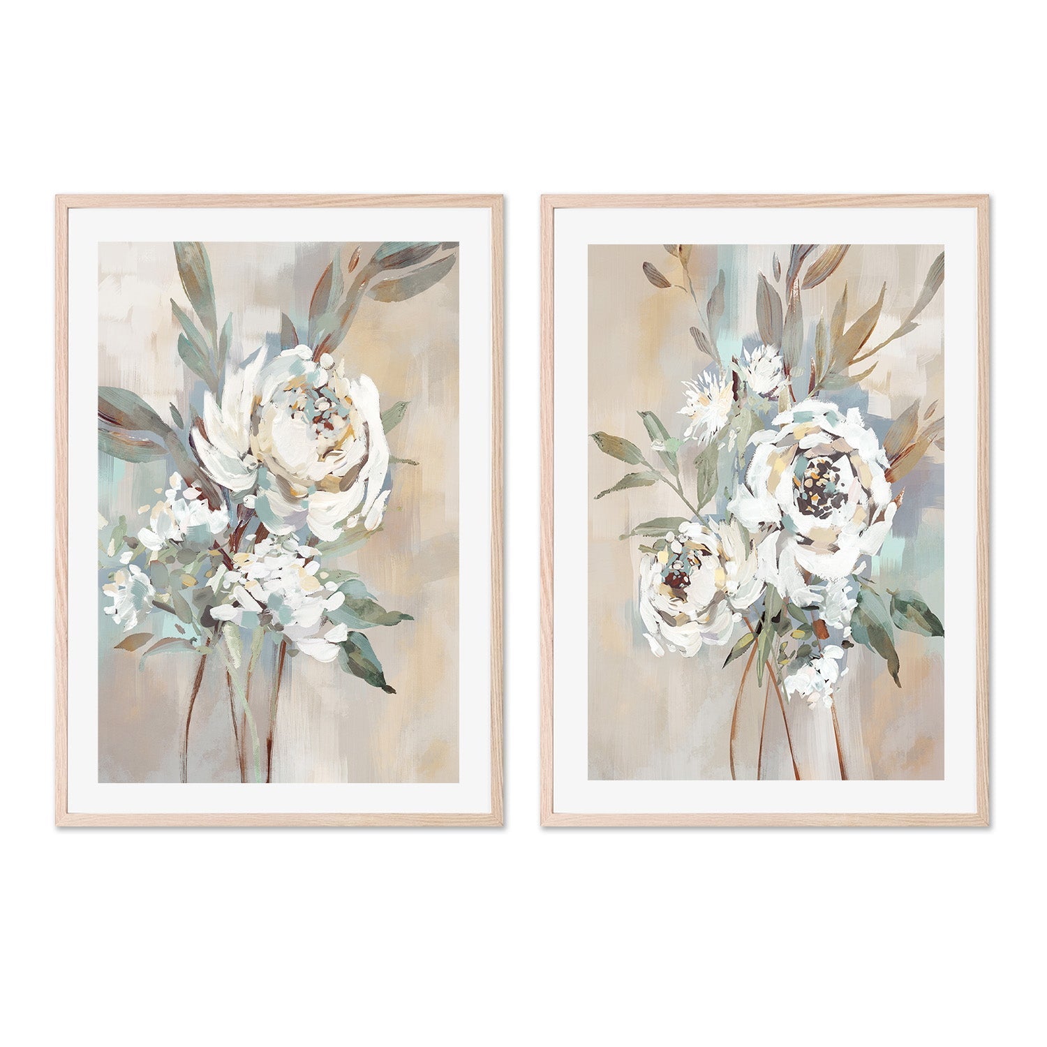 wall-art-print-canvas-poster-framed-Antique Rose, Style C & D, Set of 2 , By Nina Blue-6