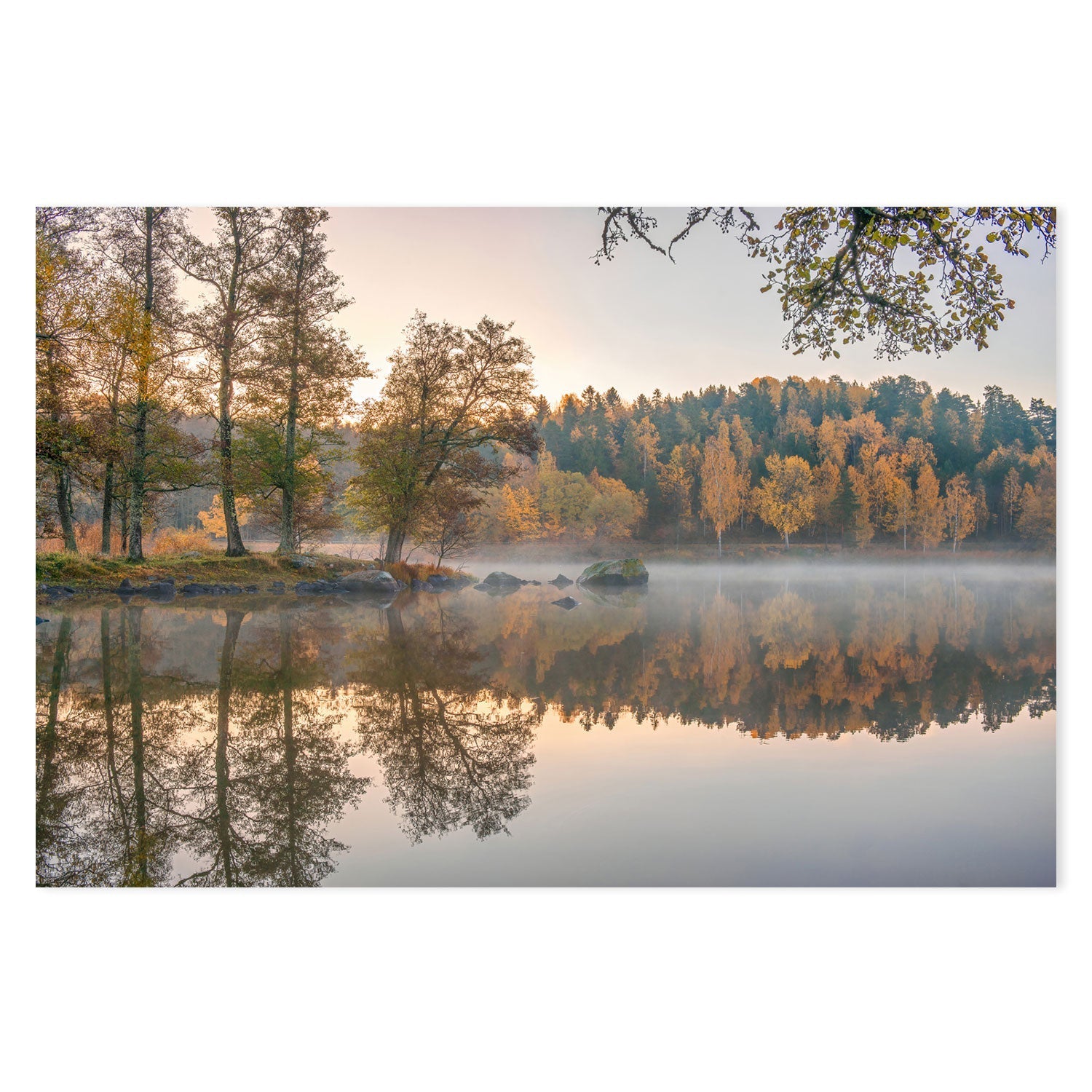 wall-art-print-canvas-poster-framed-Autumn Lake , By Christian Lindsten-GIOIA-WALL-ART