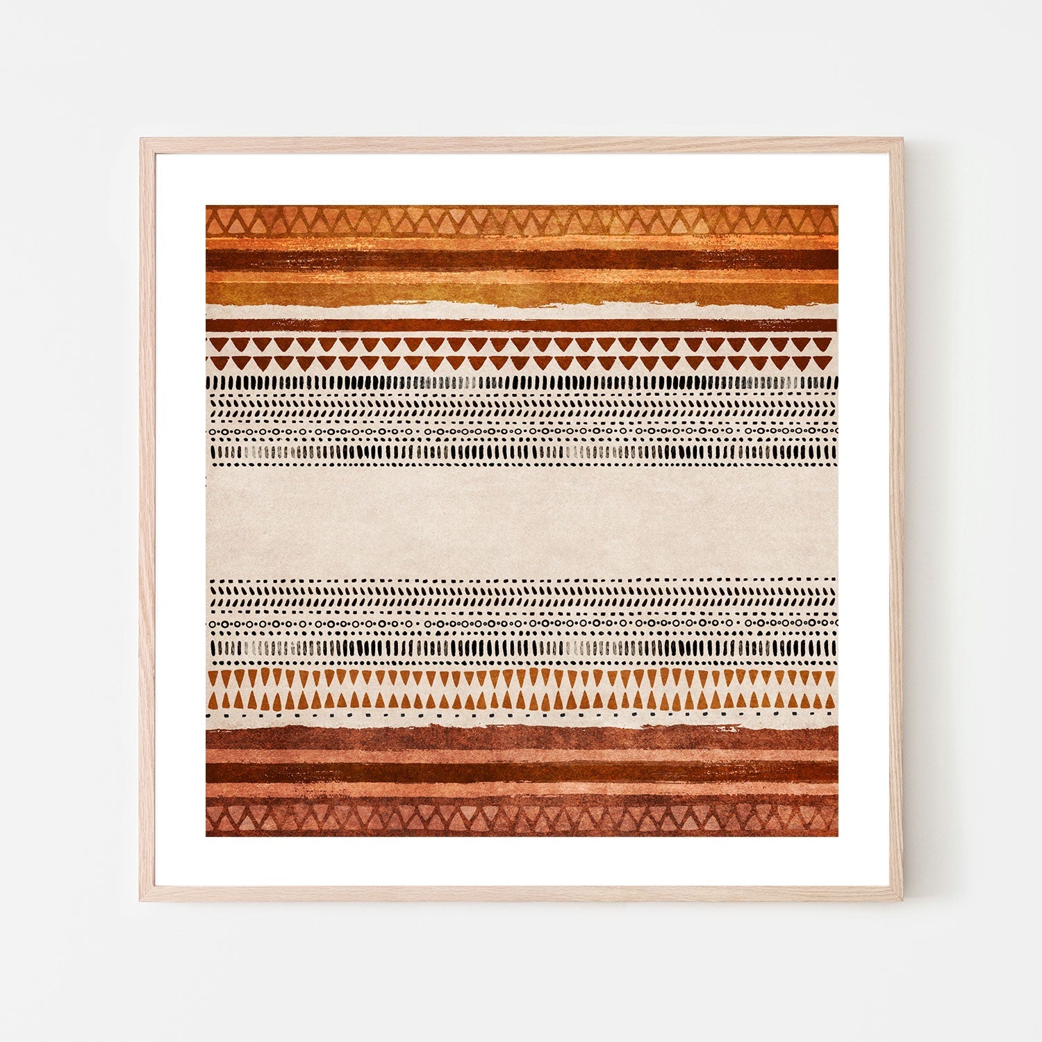 wall-art-print-canvas-poster-framed-Aztec Pattern, Style B , By Emel Tunaboylu-GIOIA-WALL-ART