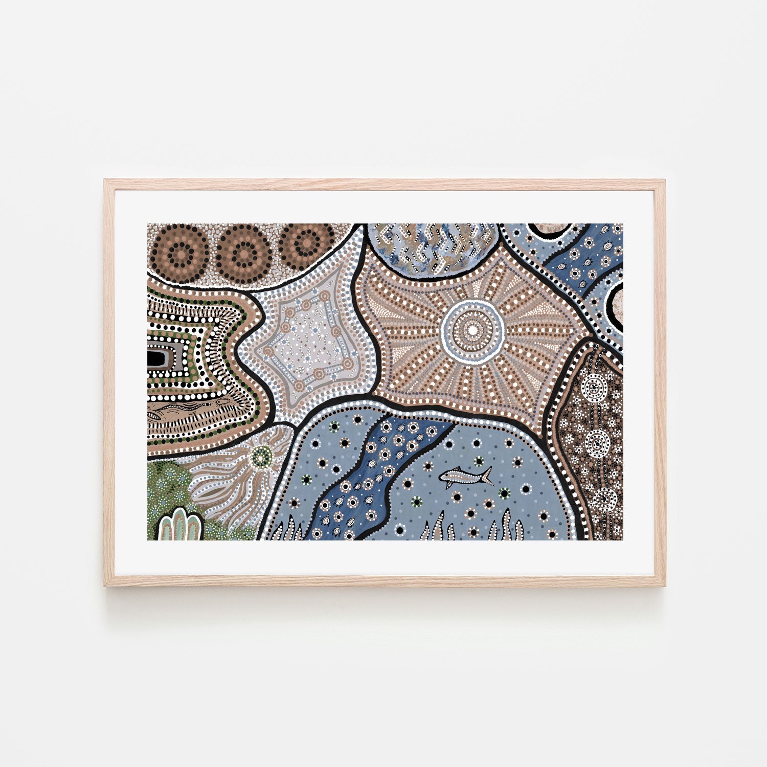 wall-art-print-canvas-poster-framed-Barrunbatayi, Brown And Blue Tones , By Tahni Derbin-6