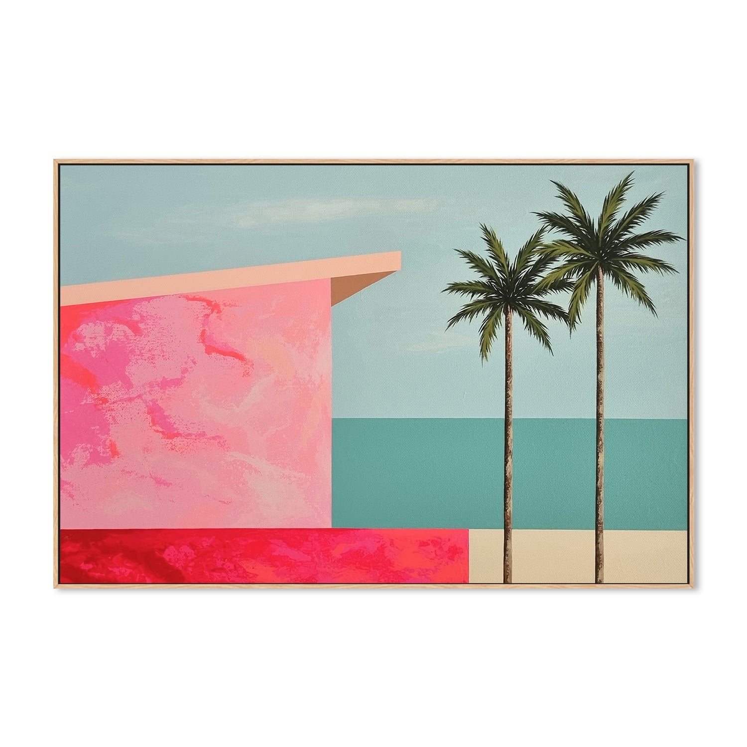 wall-art-print-canvas-poster-framed-Beach House, Style B , By Michelle Jirsensky-4