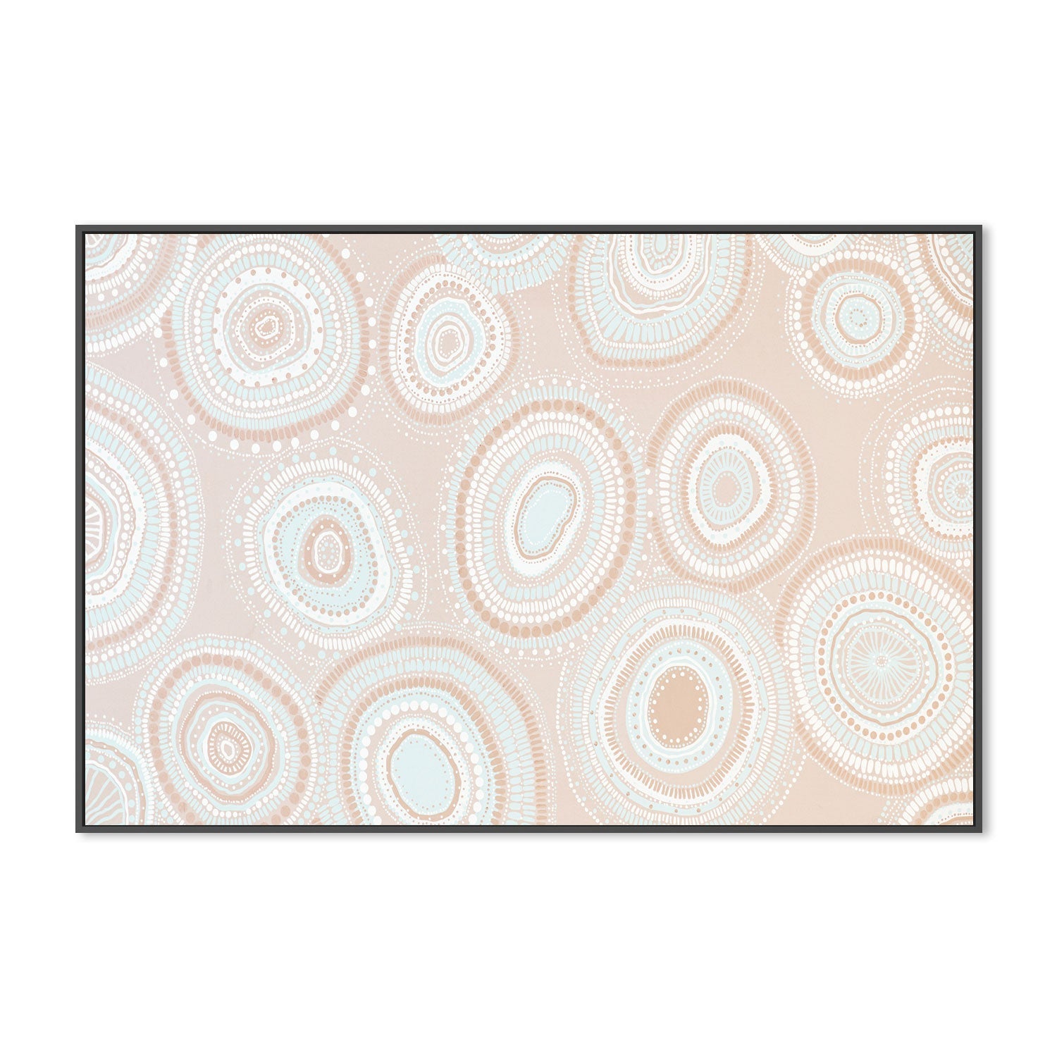 wall-art-print-canvas-poster-framed-Beige Dancing Bora Rings , By Leah Cummins-GIOIA-WALL-ART