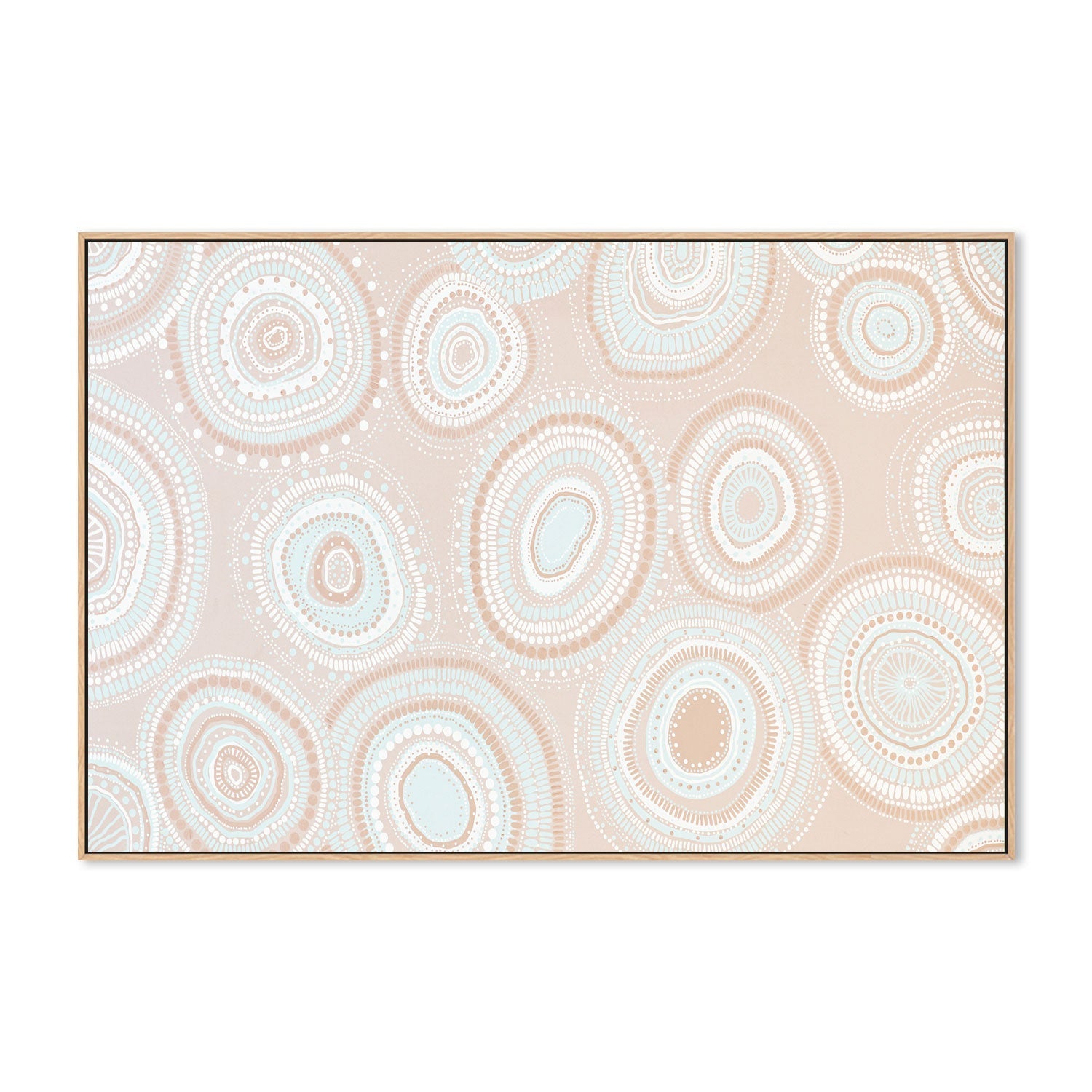 wall-art-print-canvas-poster-framed-Beige Dancing Bora Rings , By Leah Cummins-GIOIA-WALL-ART