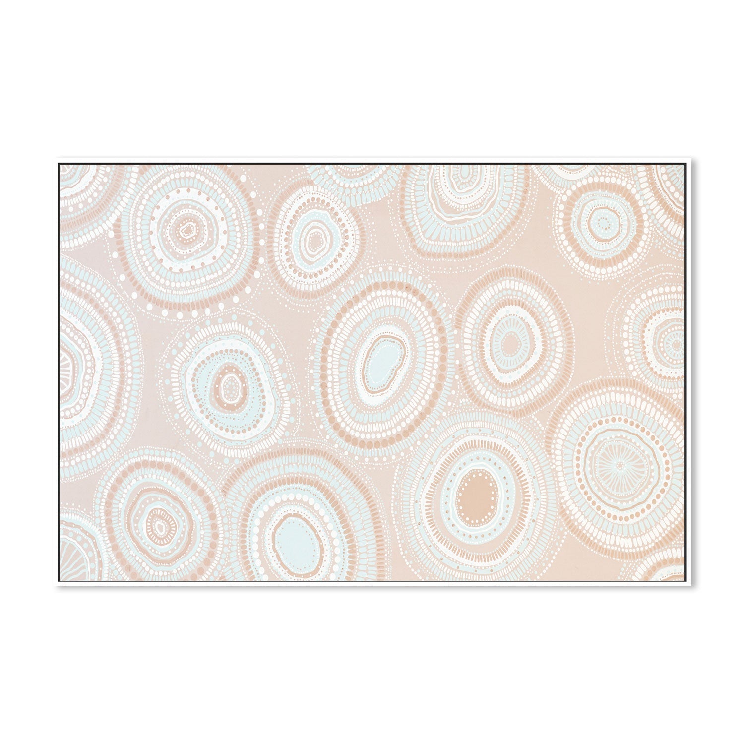 wall-art-print-canvas-poster-framed-Beige Dancing Bora Rings , By Leah Cummins-GIOIA-WALL-ART