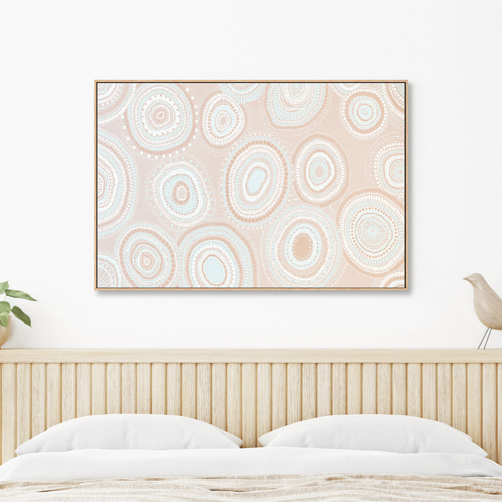 wall-art-print-canvas-poster-framed-Beige Dancing Bora Rings , By Leah Cummins-GIOIA-WALL-ART