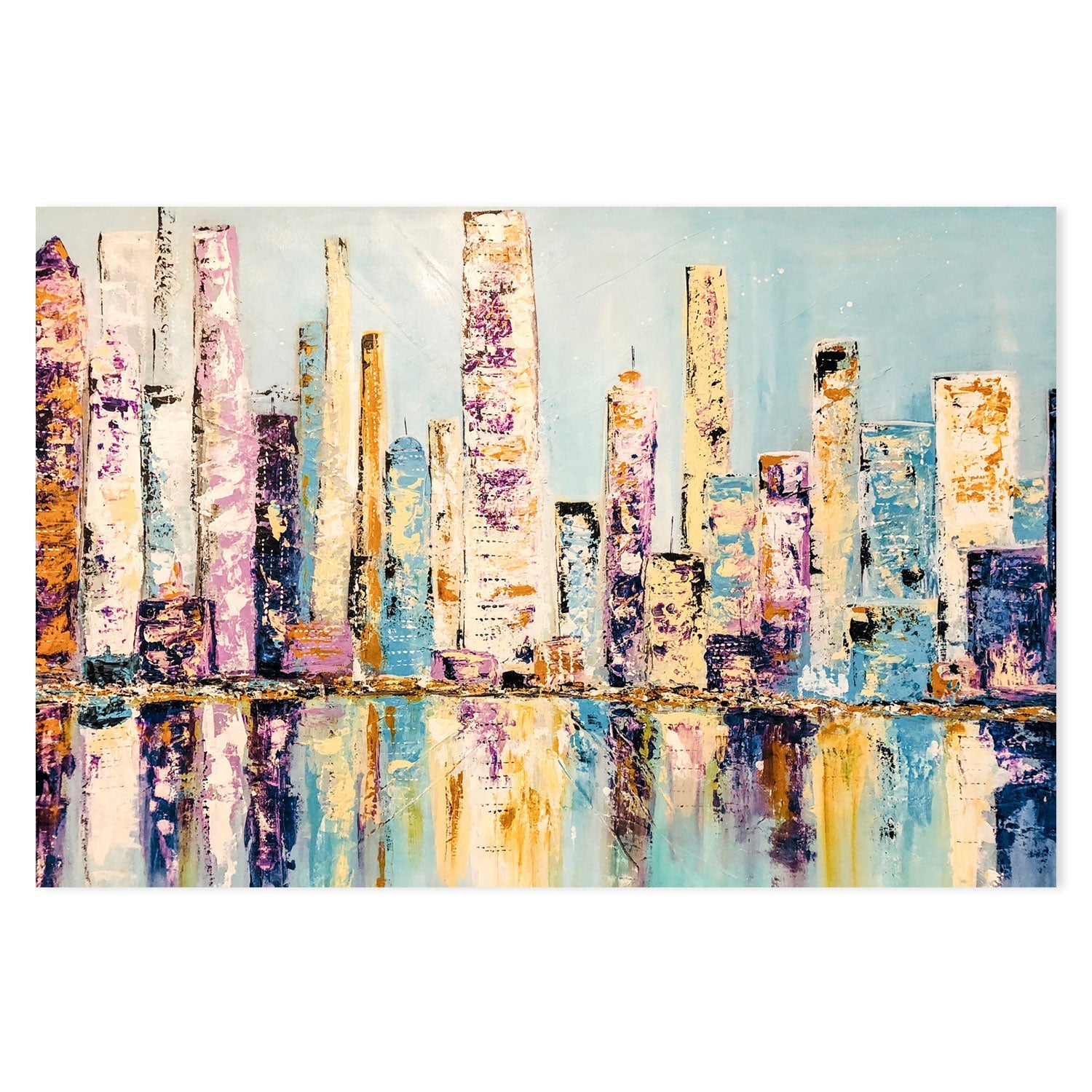 wall-art-print-canvas-poster-framed-Big Blue City , By Lori Burke-GIOIA-WALL-ART