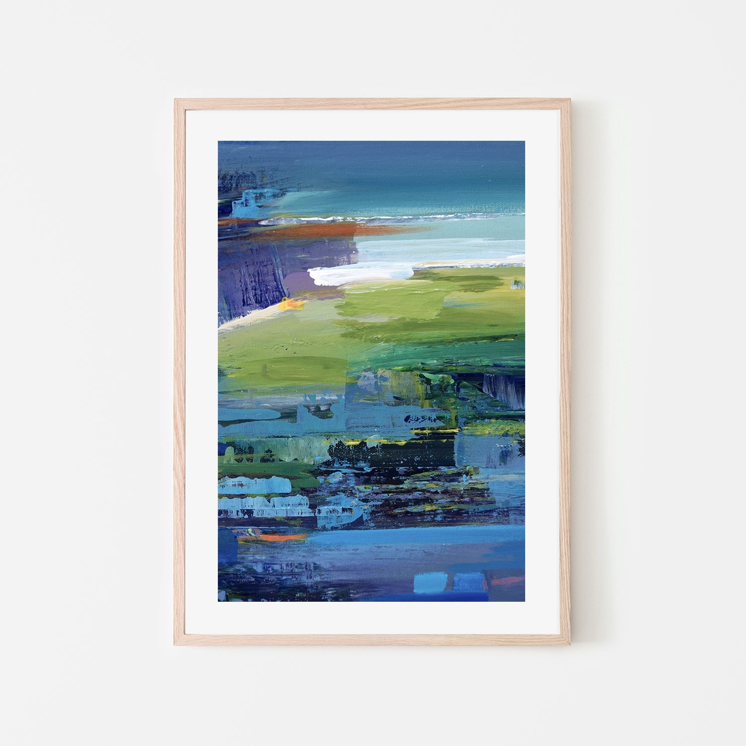 wall-art-print-canvas-poster-framed-Blue And Green Abstract , By Amelia Aveline-6