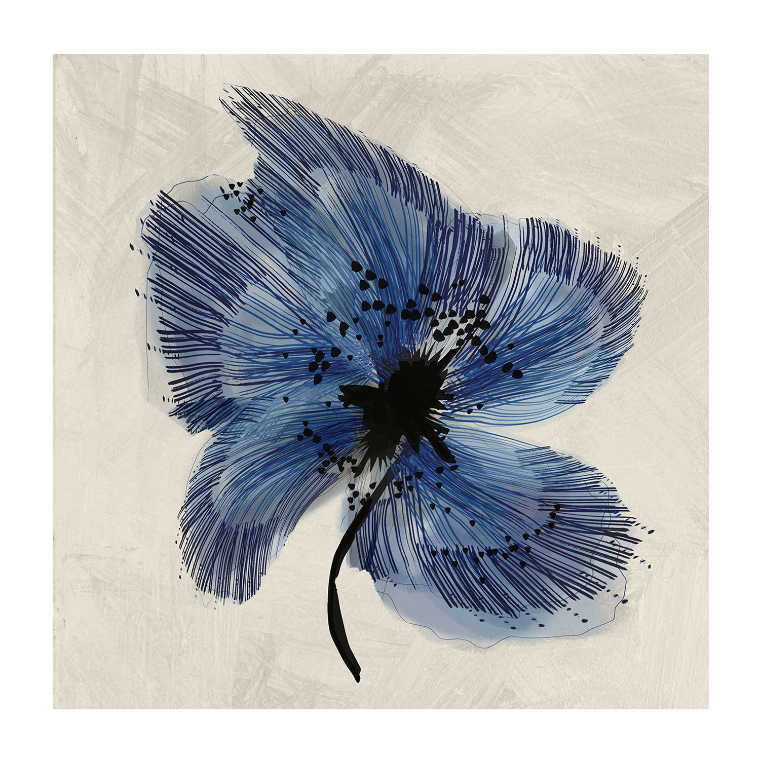 wall-art-print-canvas-poster-framed-Blue Petals, Style A & B, Set Of 2 , By Cartissi-8