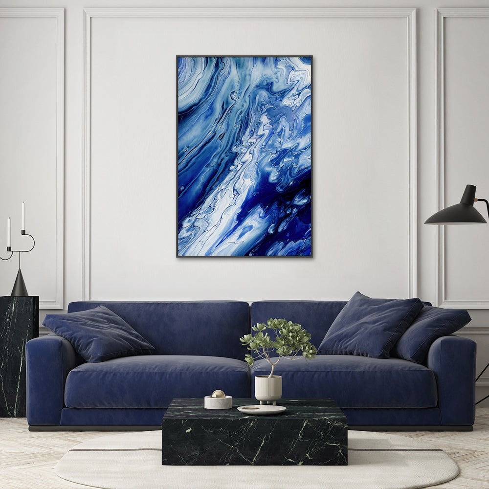 wall-art-print-canvas-poster-framed-Blue Rush , By Cathy Anderson , By Cathy Anderson-2