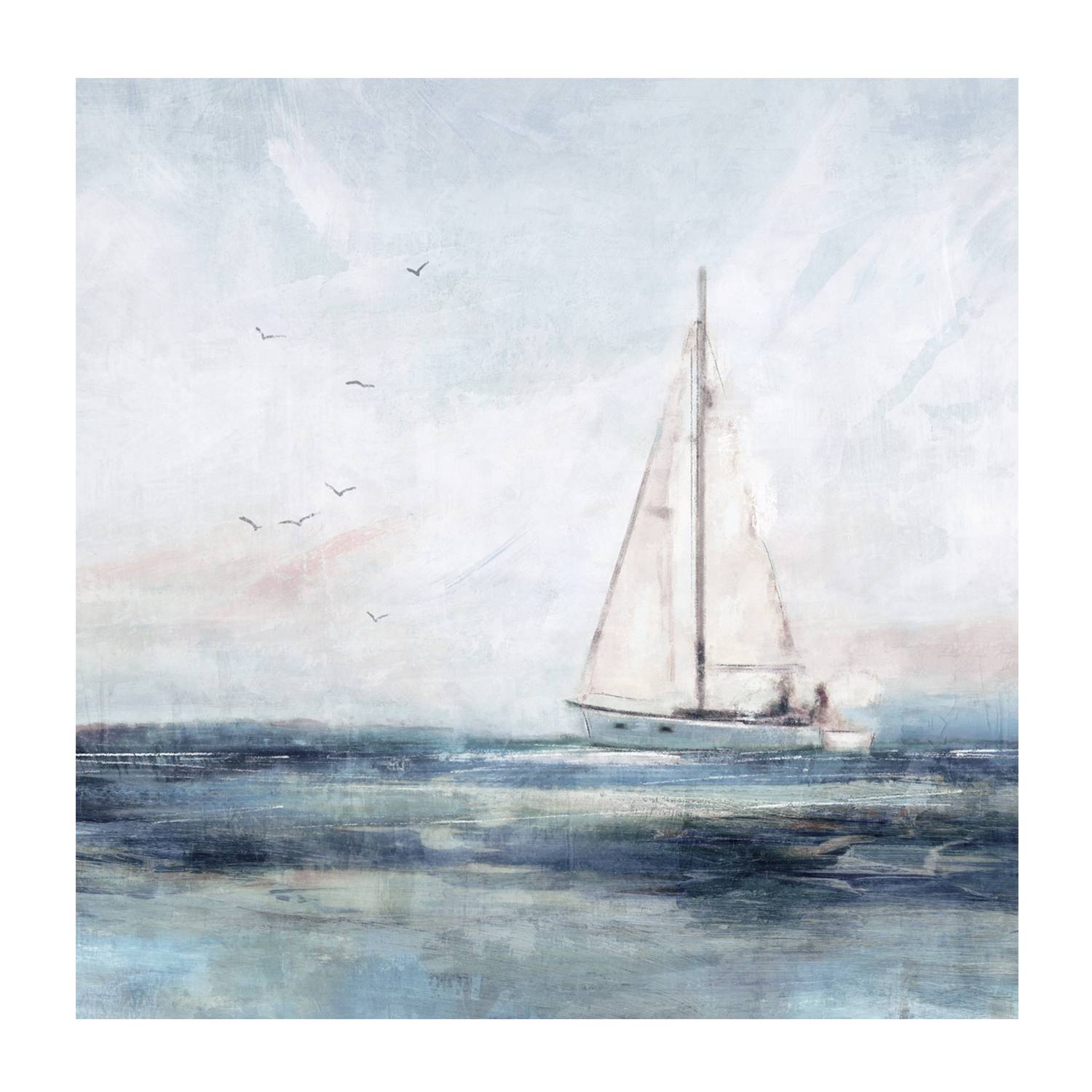 wall-art-print-canvas-poster-framed-Blue Sailing, Style A , By Nina Blue-1