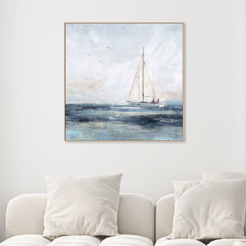 wall-art-print-canvas-poster-framed-Blue Sailing, Style A , By Nina Blue-2