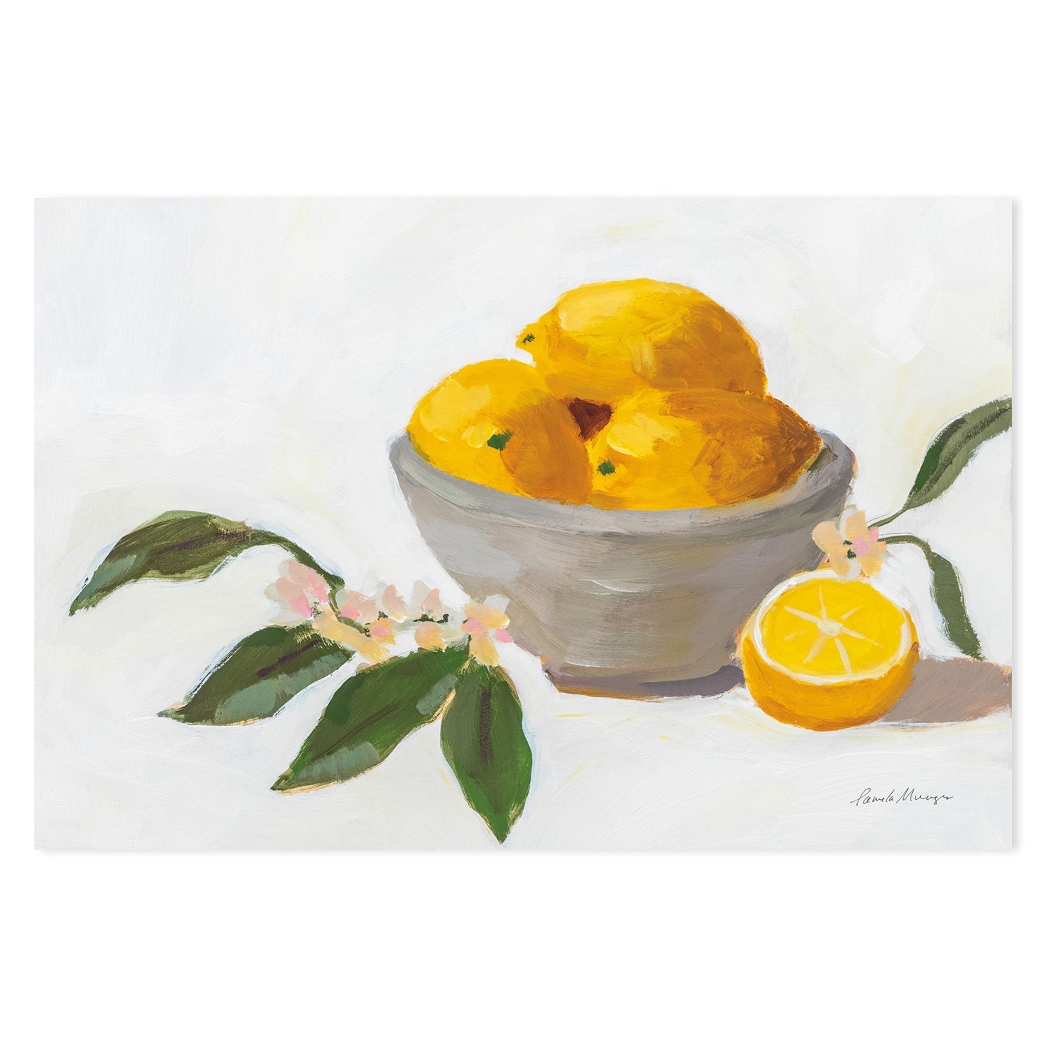 wall-art-print-canvas-poster-framed-Bowl Of Lemons , By Pamela Munger-GIOIA-WALL-ART