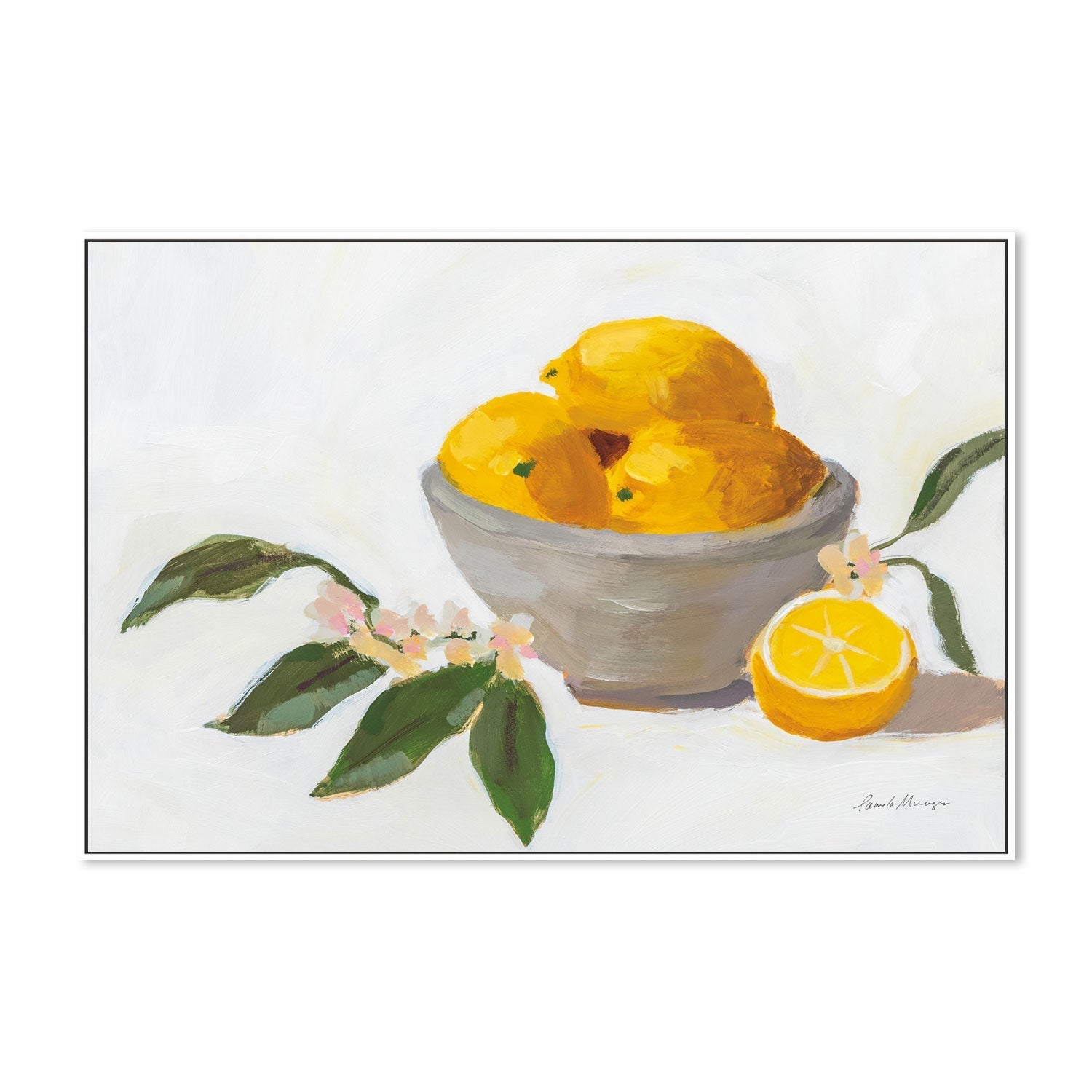 wall-art-print-canvas-poster-framed-Bowl Of Lemons , By Pamela Munger-GIOIA-WALL-ART