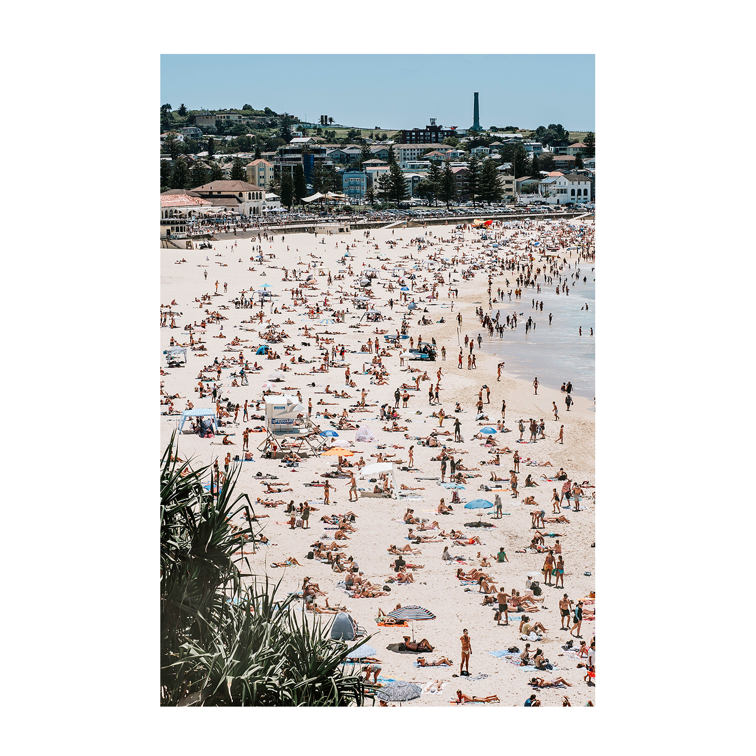 wall-art-print-canvas-poster-framed-Busy Bondi Beach , By Ilana Sallick-1