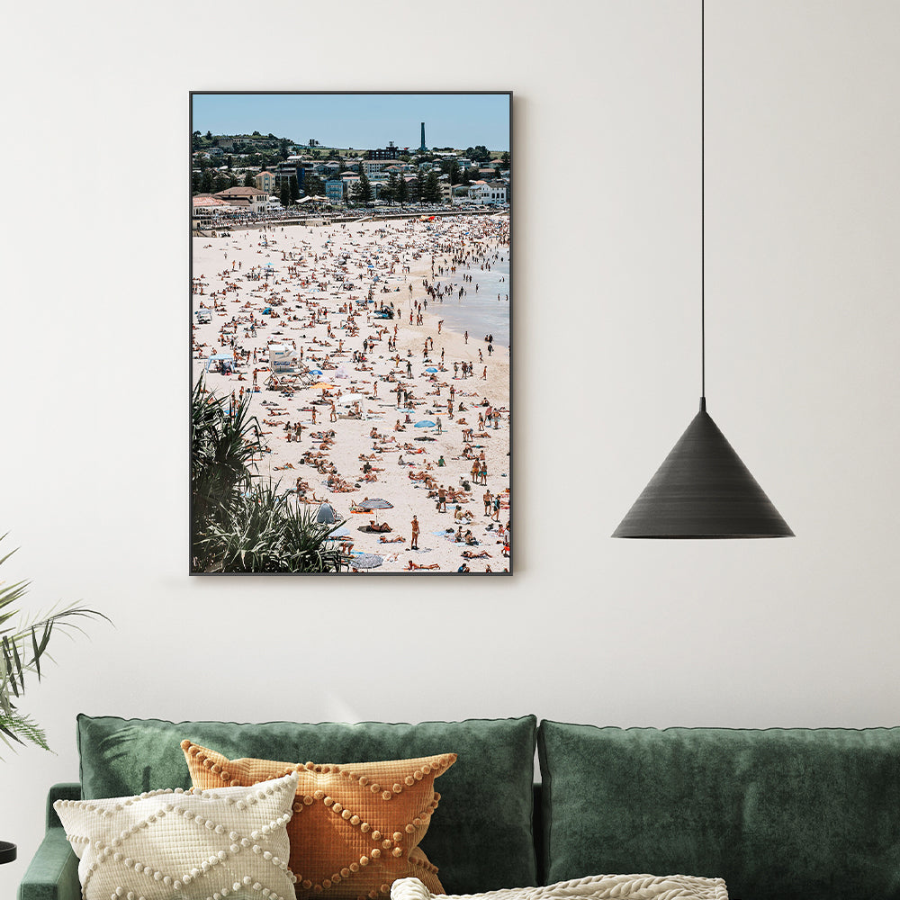 wall-art-print-canvas-poster-framed-Busy Bondi Beach , By Ilana Sallick-2