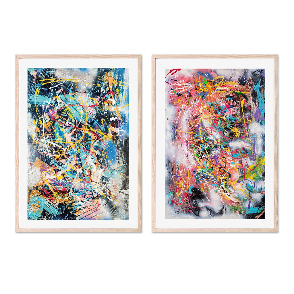 Busy Mind in Turmoil, Set Of 2 , By Lori Burke