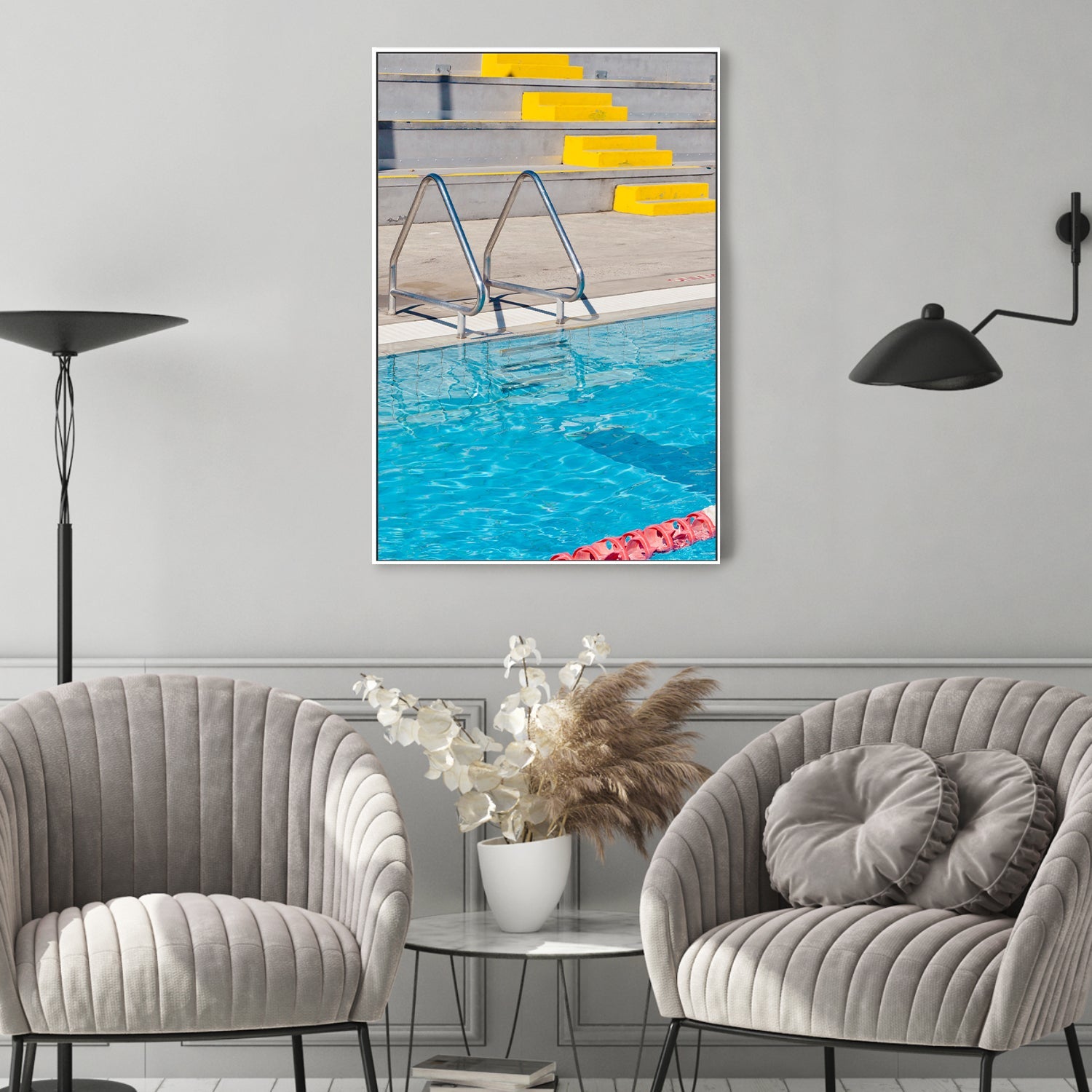 wall-art-print-canvas-poster-framed-By The Pool-7