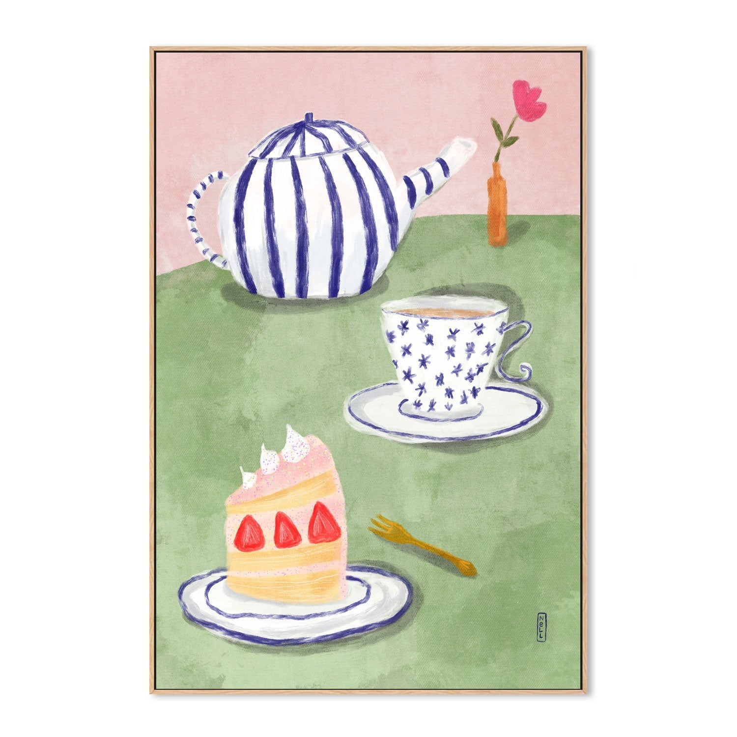 wall-art-print-canvas-poster-framed-Cake On A Monday , By Lia Nell-GIOIA-WALL-ART