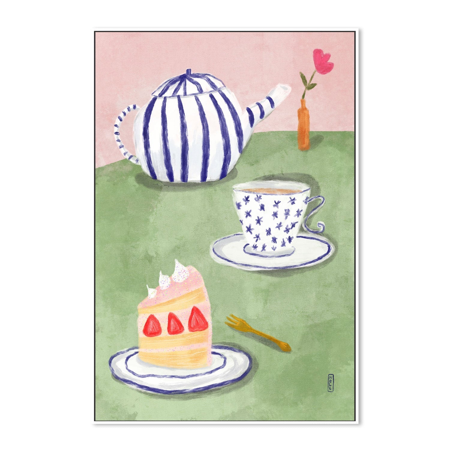 wall-art-print-canvas-poster-framed-Cake On A Monday , By Lia Nell-GIOIA-WALL-ART